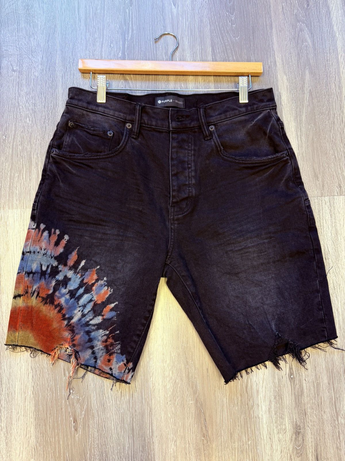 Purple Purple Denim Jorts P020 Size US 31 - 1 Thumbnail