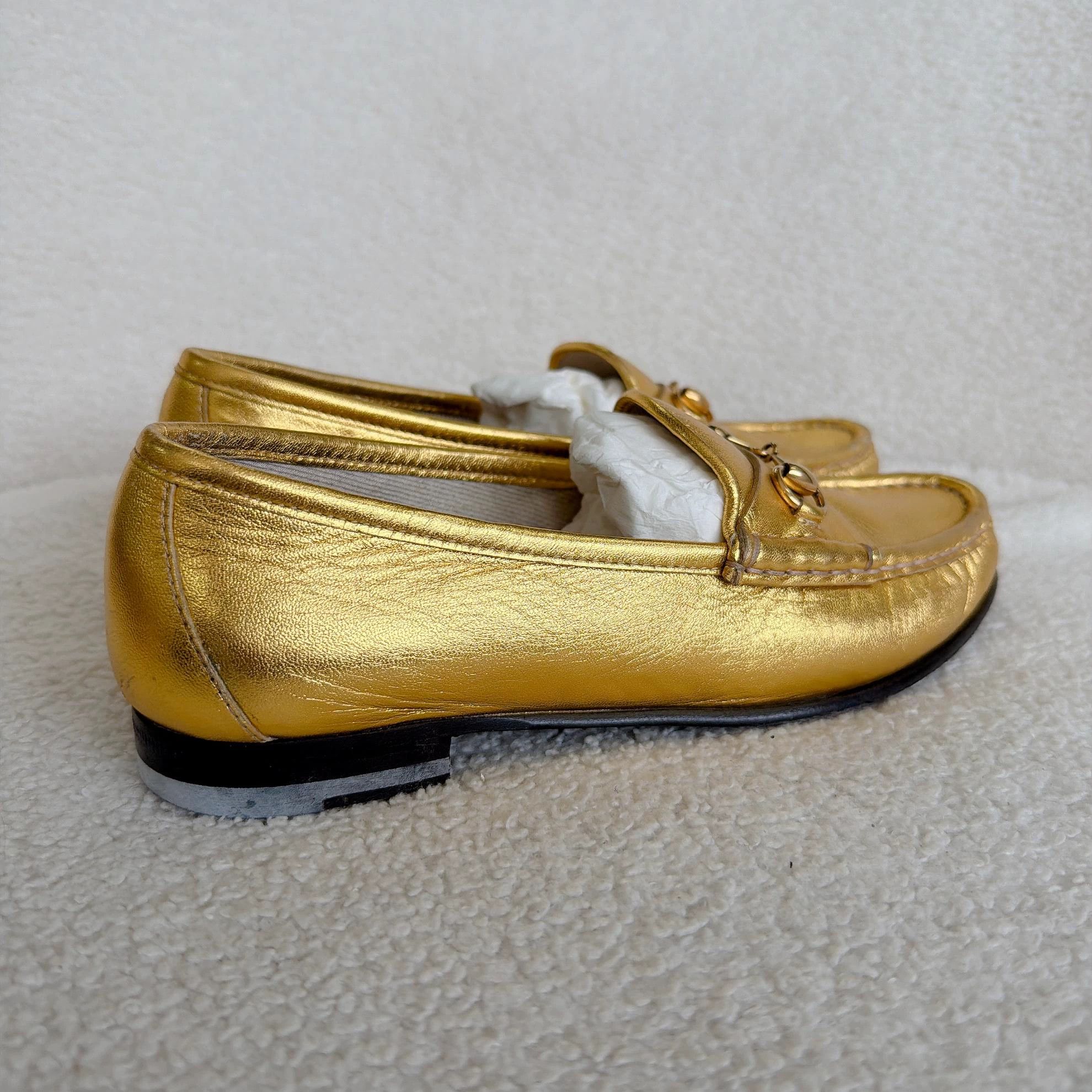 Gucci Gucci Gold Horsebit Casual Sneaker 35.5 Size US 5 / IT 35 - 3 Thumbnail