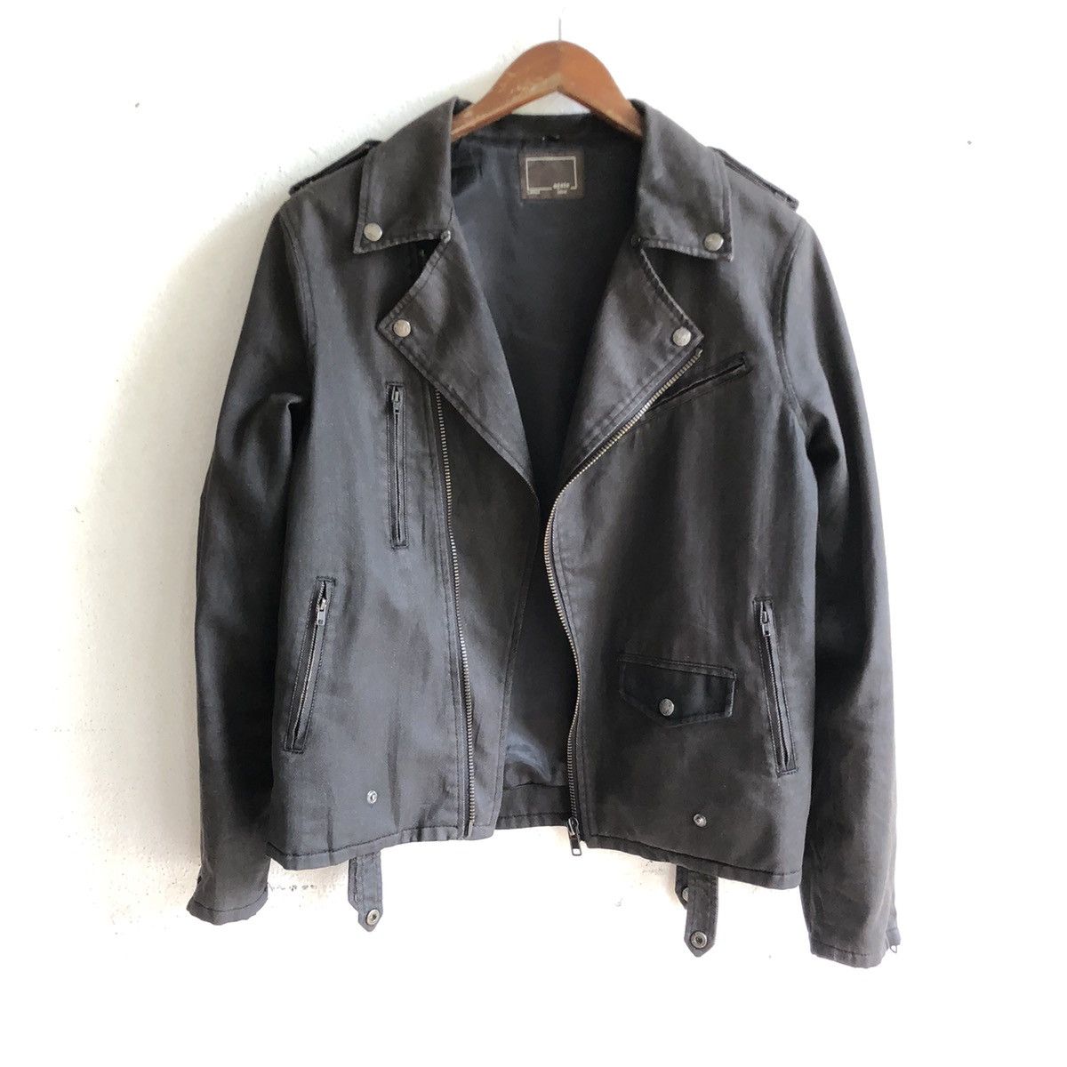 Japanese Brand AGATE denim biker jacket Size US L / EU 52-54 / 3 - 2 Thumbnail