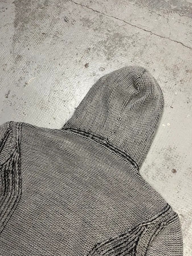 Dirk Bikkembergs 2000s Bikkembergs Knit Grey Zip-Up Hoodie Size US M / EU 48-50 / 2 - 10 Thumbnail