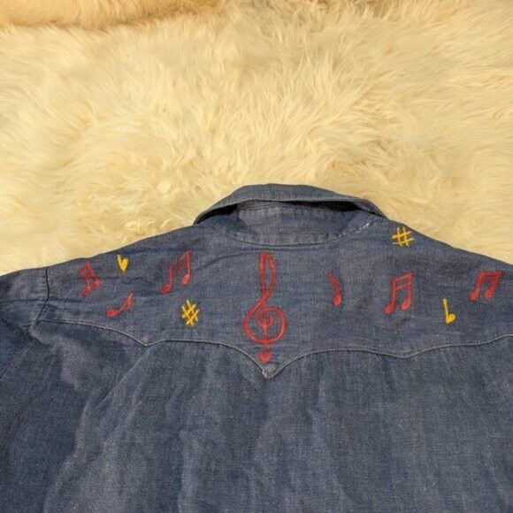 Vintage Vintage GWG Denim Pearl Snap Western Shirt Size L / US 10 / IT 46 - 13 Thumbnail