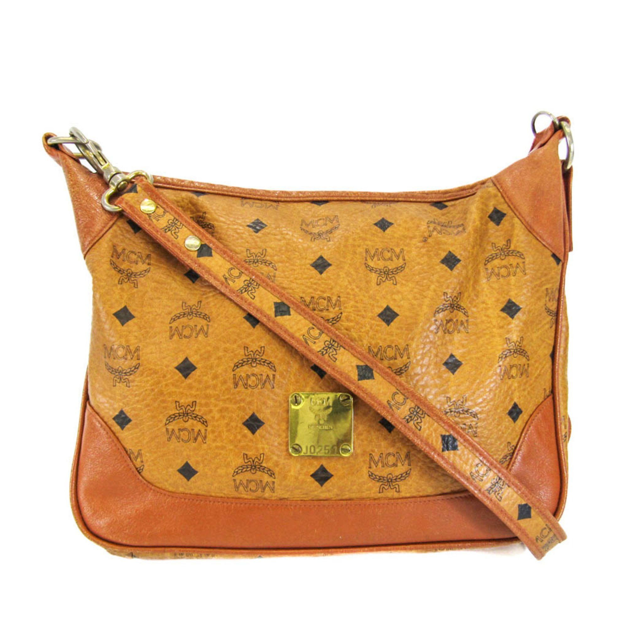 image of MCM Visetos Shopper in Brown, Women's