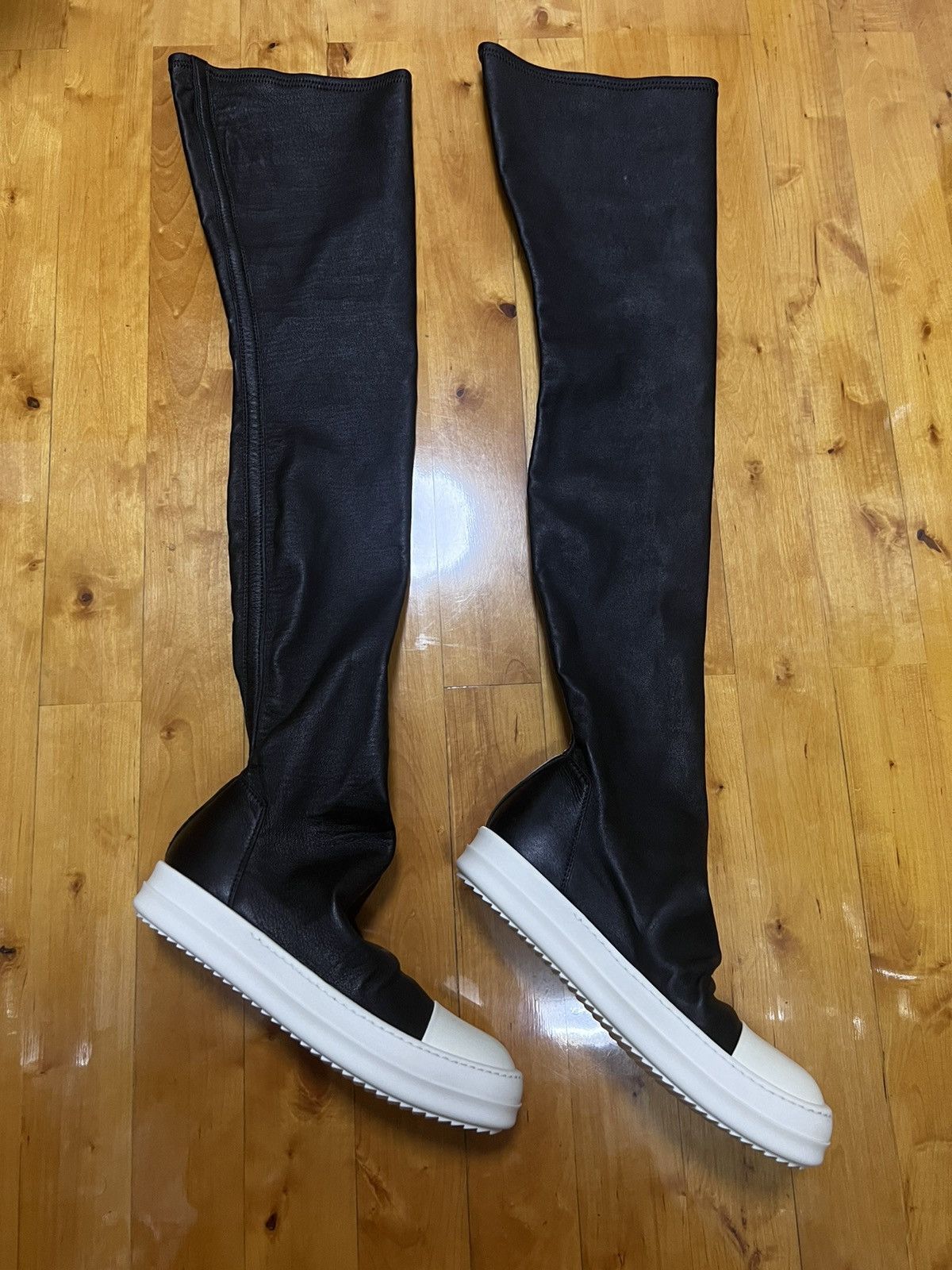 Rick Owens Rick owens mainline leather thigh high stocking sz 36 Size US 6 / IT 36 - 4 Thumbnail