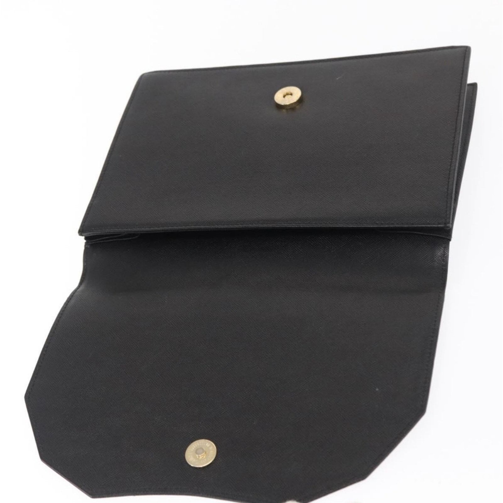 Yves Saint Laurent Vintage Yves Saint Laurent Leather Clutch Saffiano Tonal YSL Size ONE SIZE - 11 Thumbnail