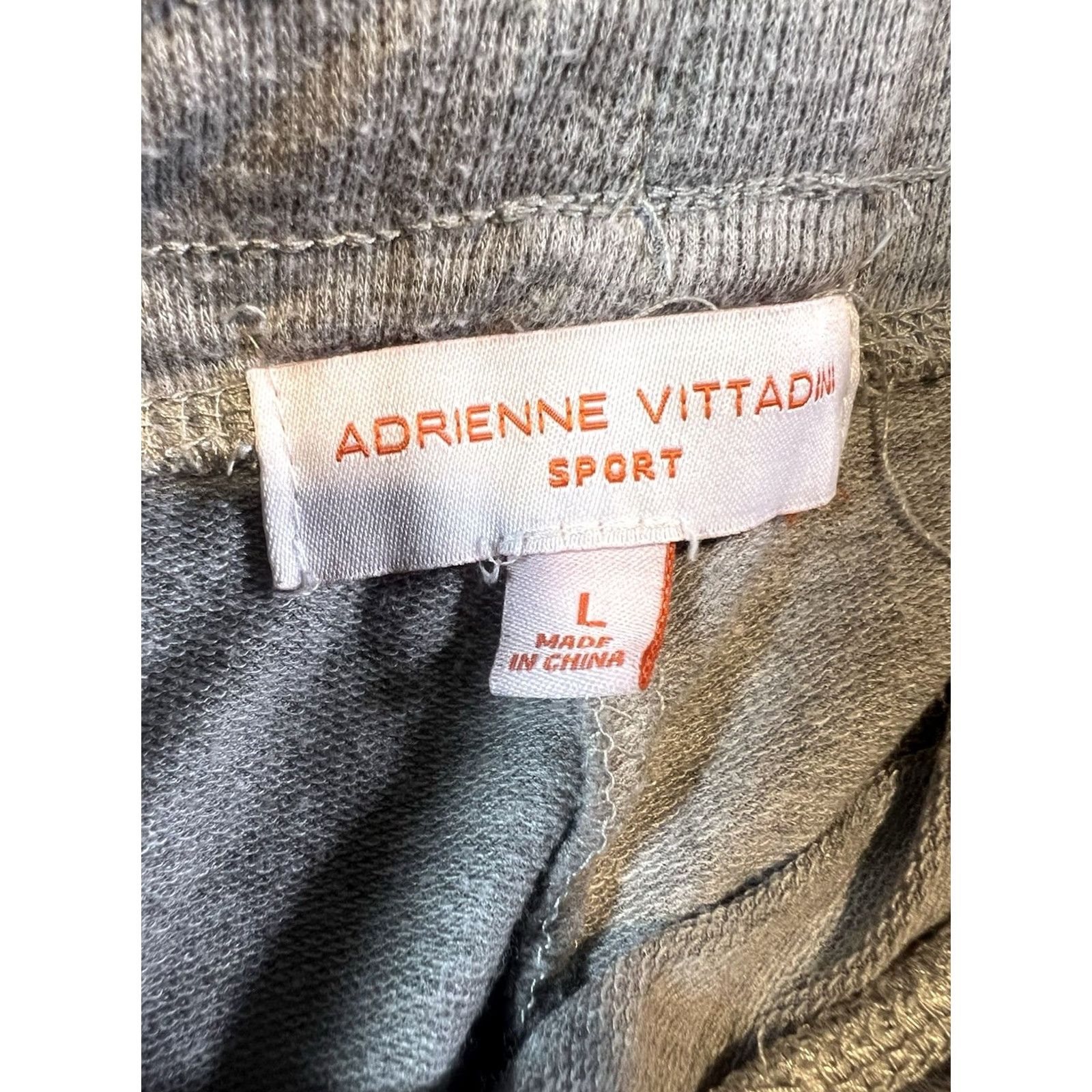 Vintage Adrienne Vittadini Jogger Sweatpants Women’s | Size L | Gray with Pockets | Cotton Nylon Polyester Mix | Glitter Accents | Casual Relaxed Fit Size 36" / US 14 / IT 50 - 4 Thumbnail
