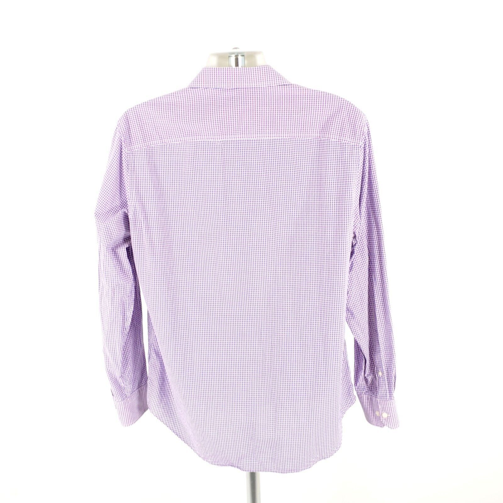 Joseph Abboud Joseph Abboud Pink Blue Check Large Collared Dress Shirt Lo Size US L / EU 52-54 / 3 - 5 Thumbnail