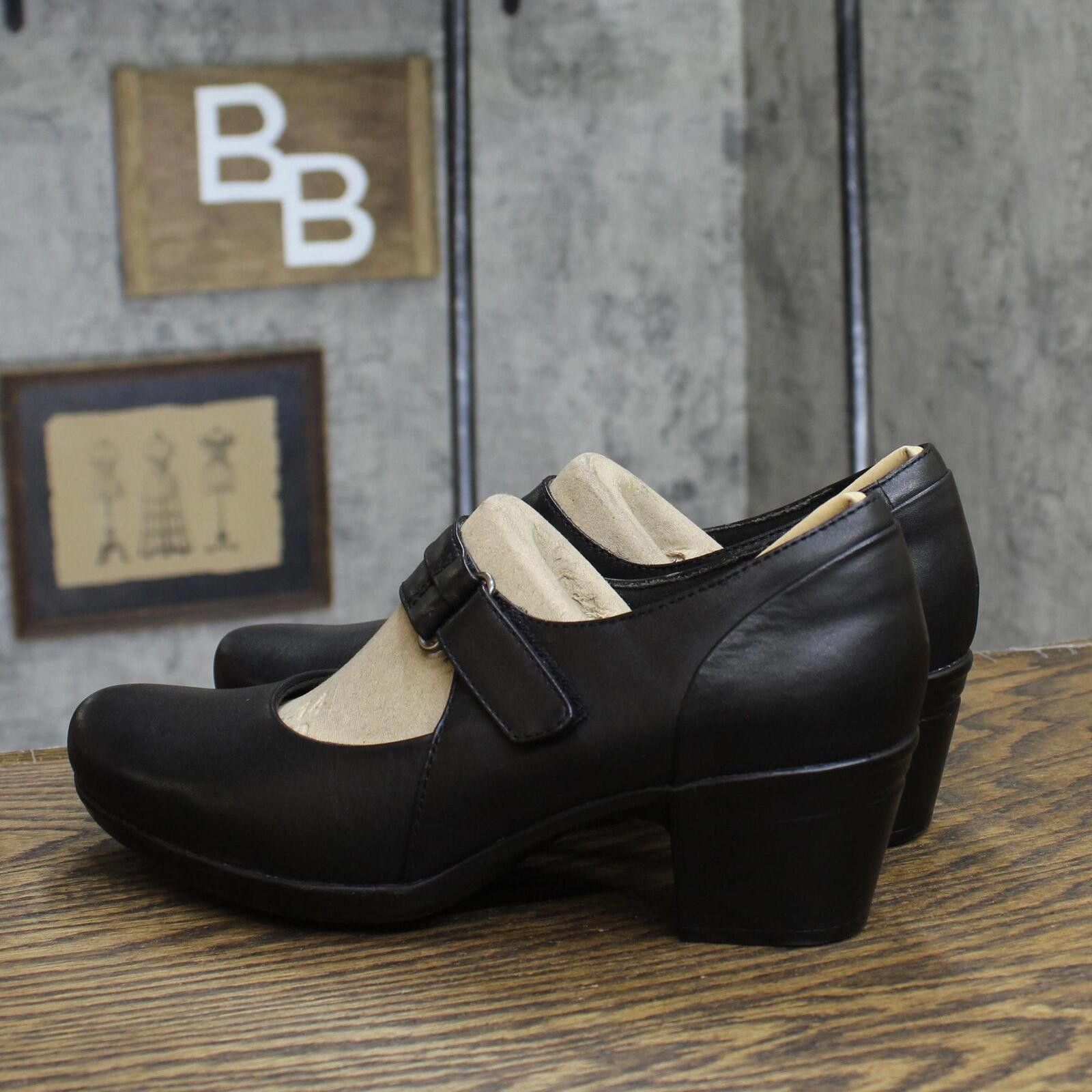 Clarks NWT Clarks Emslie Lulin Pumps 26129221 Black Leather 9.5M Size US 9.5 / IT 39.5 - 2 Thumbnail