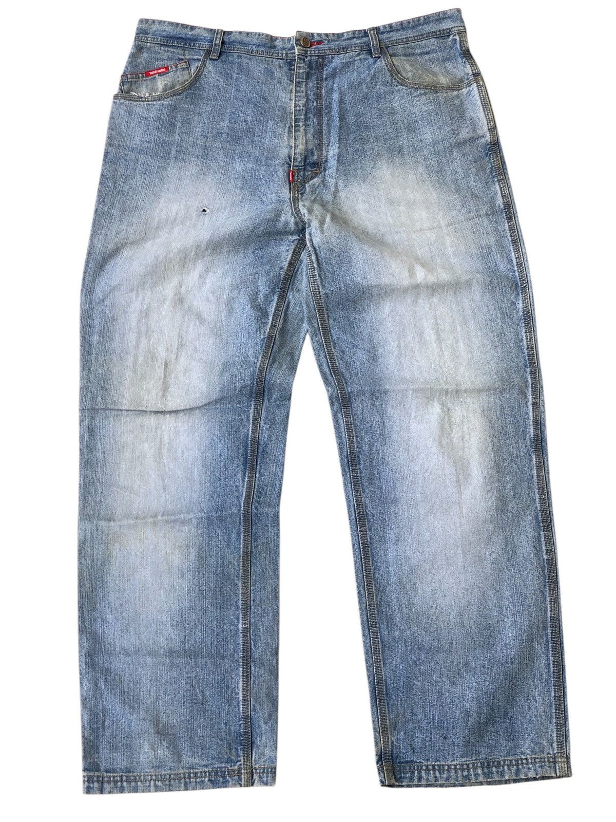 Fubu Ecko Unltd Y2K Loose Fit Light Blue Baggy Denim Size US 38 / EU 54 - 1 Thumbnail