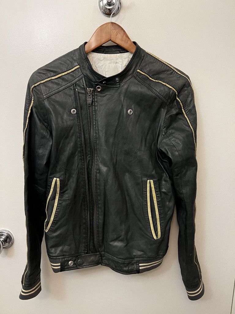 Diesel Military Olive Green Lamb Leather Jacket Mens Small S Size US S / EU 44-46 / 1 - 2 Thumbnail