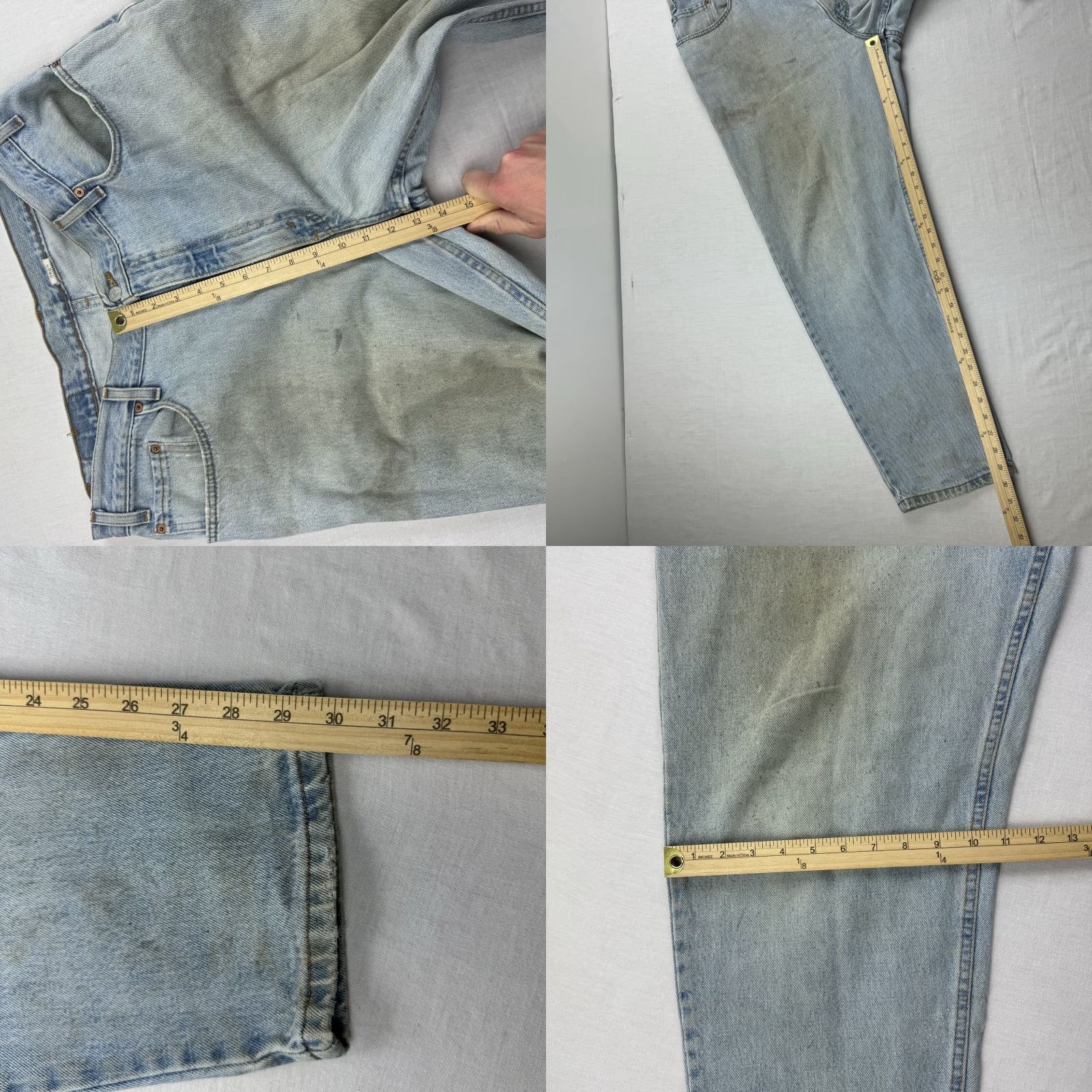 Levi's VINTAGE Levi's 560 Jeans Mens Regular 38x30 Blue Loose Fit Tapered Grunge 90s USA Stains Size US 38 / EU 54 - 8 Thumbnail