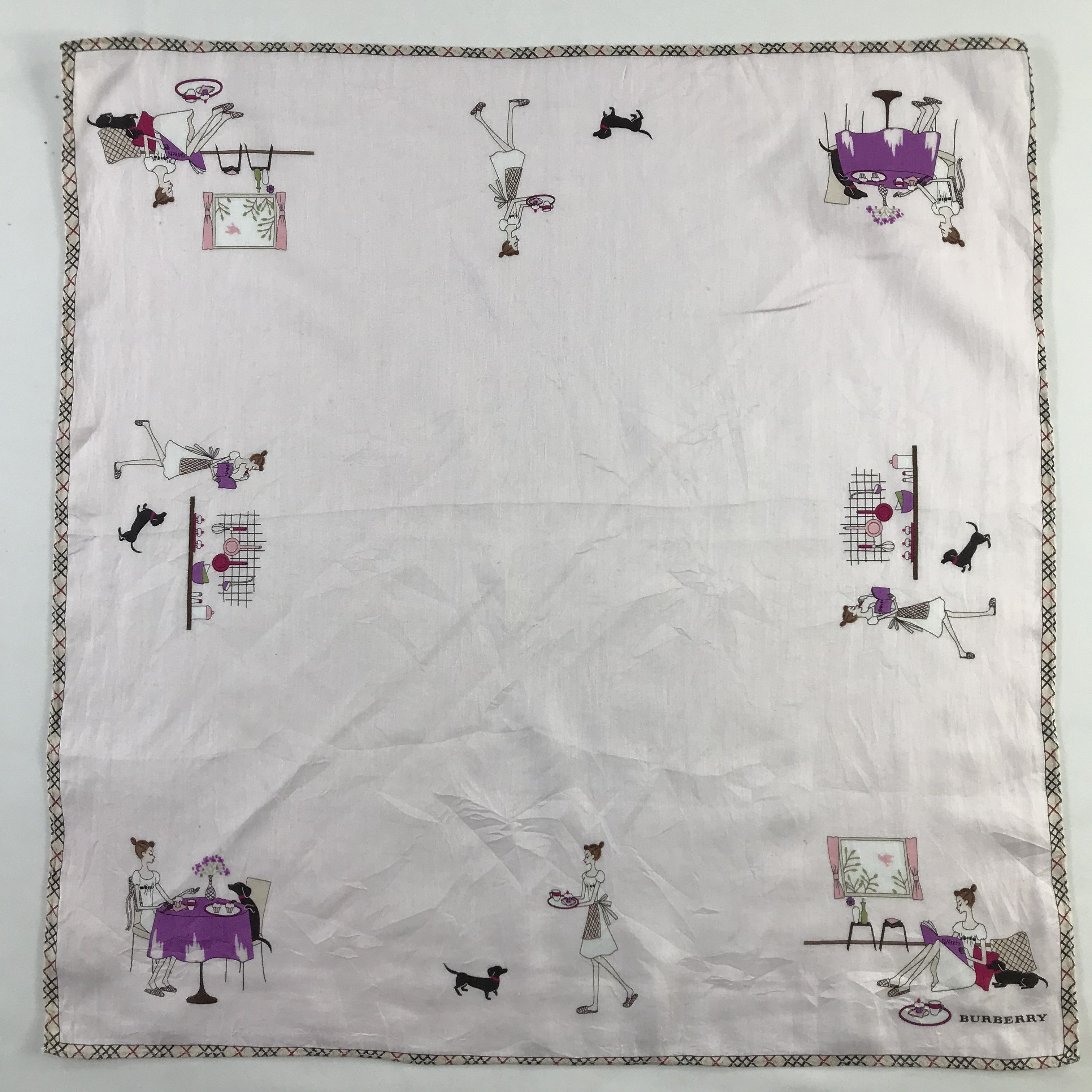 Burberry × Vintage Burberry Bandana / Handkerchief / Neckerchief - S795 Size ONE SIZE - 1 Thumbnail