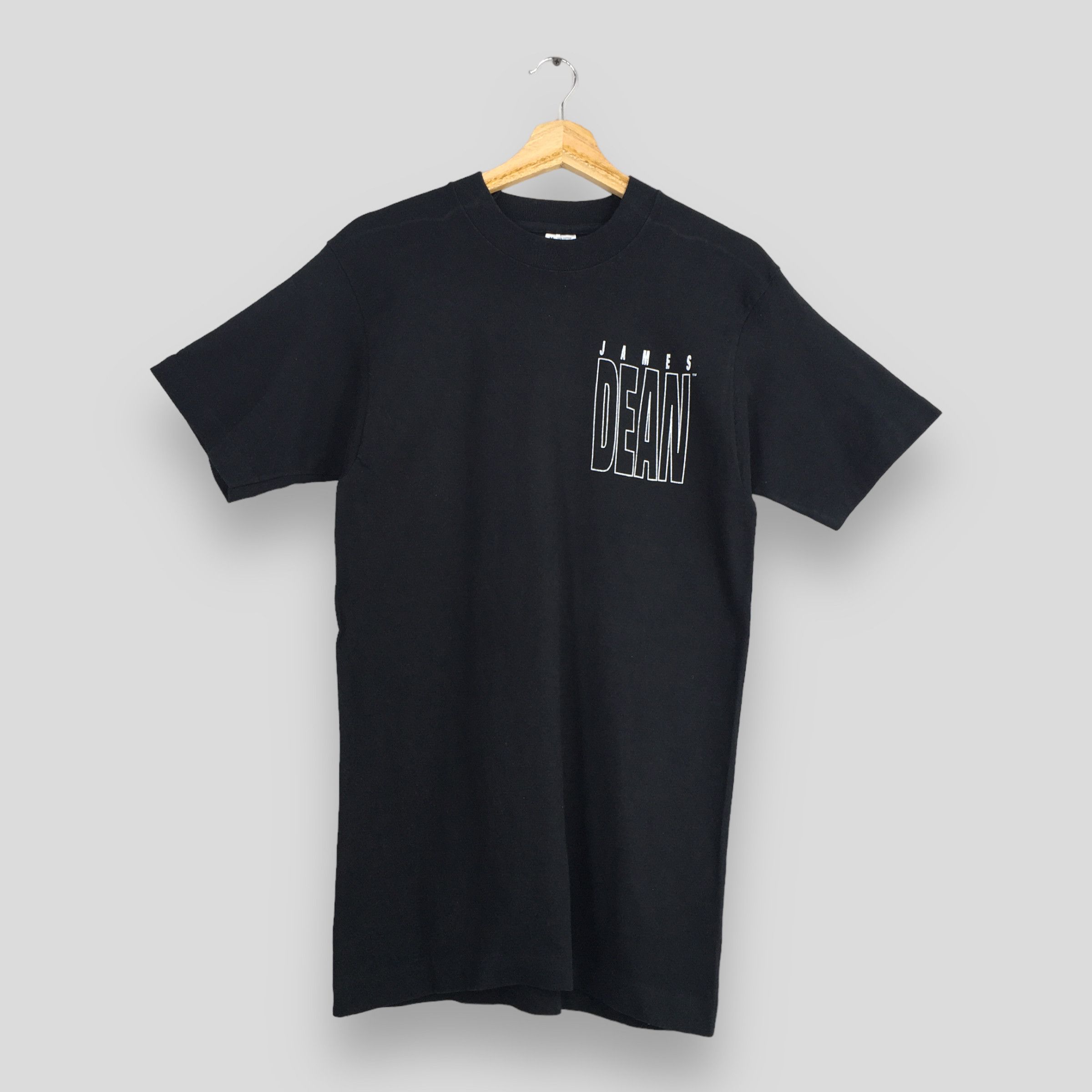 Fruit Of The Loom × Vintage Vintage 90s James Dean Movie Promo Black T shirt Medium Size US M / EU 48-50 / 2 - 4 Thumbnail