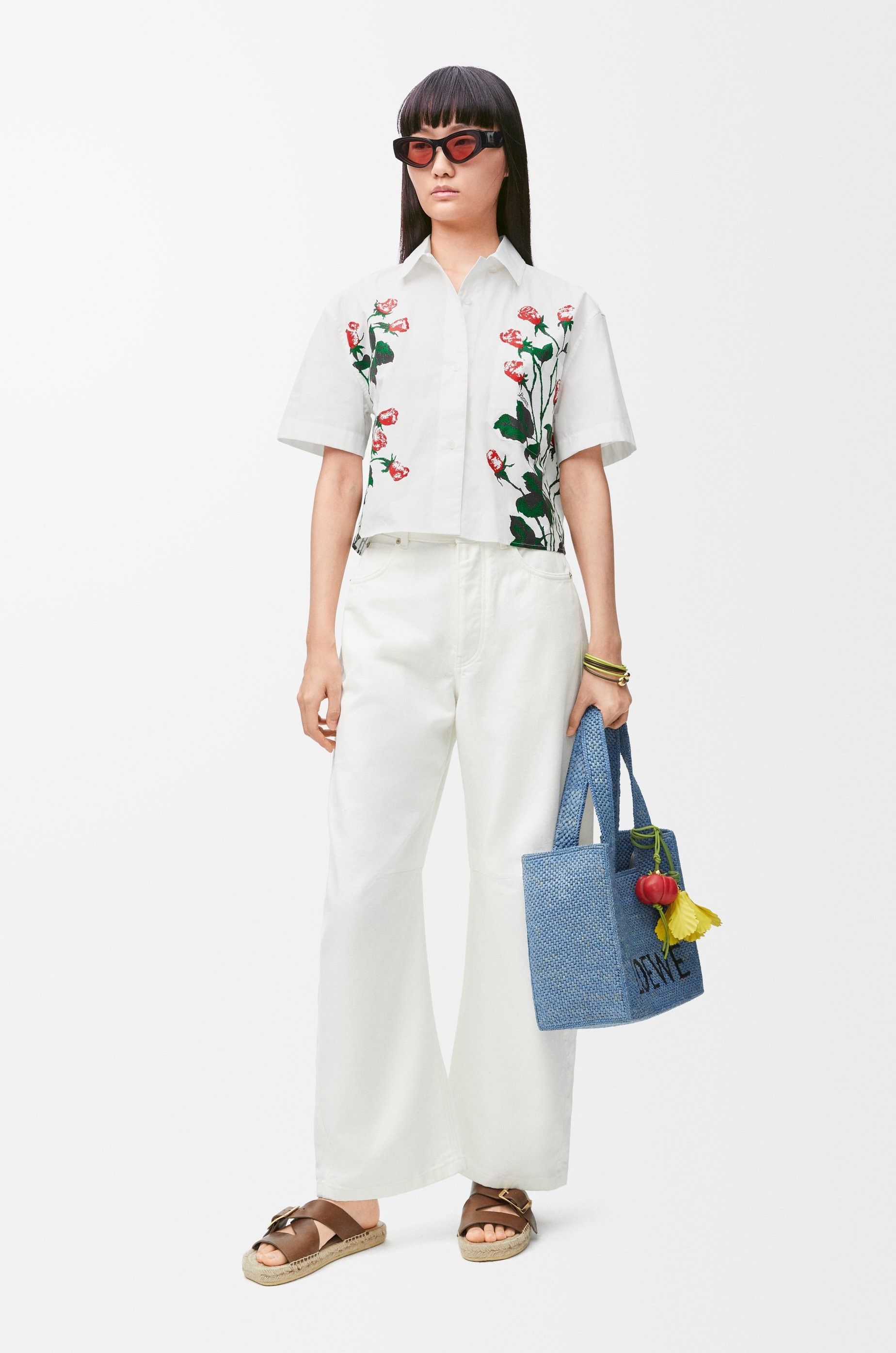 Loewe o1in1g0426 Short Sleeve Shirt in White Size M / US 6-8 / IT 42-44 - 2 Thumbnail