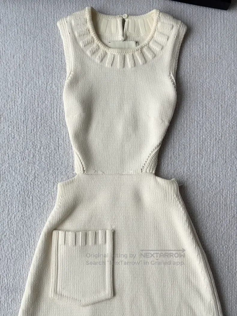 fendi white knit dress Fendi FENDI White Logo Knit Dress