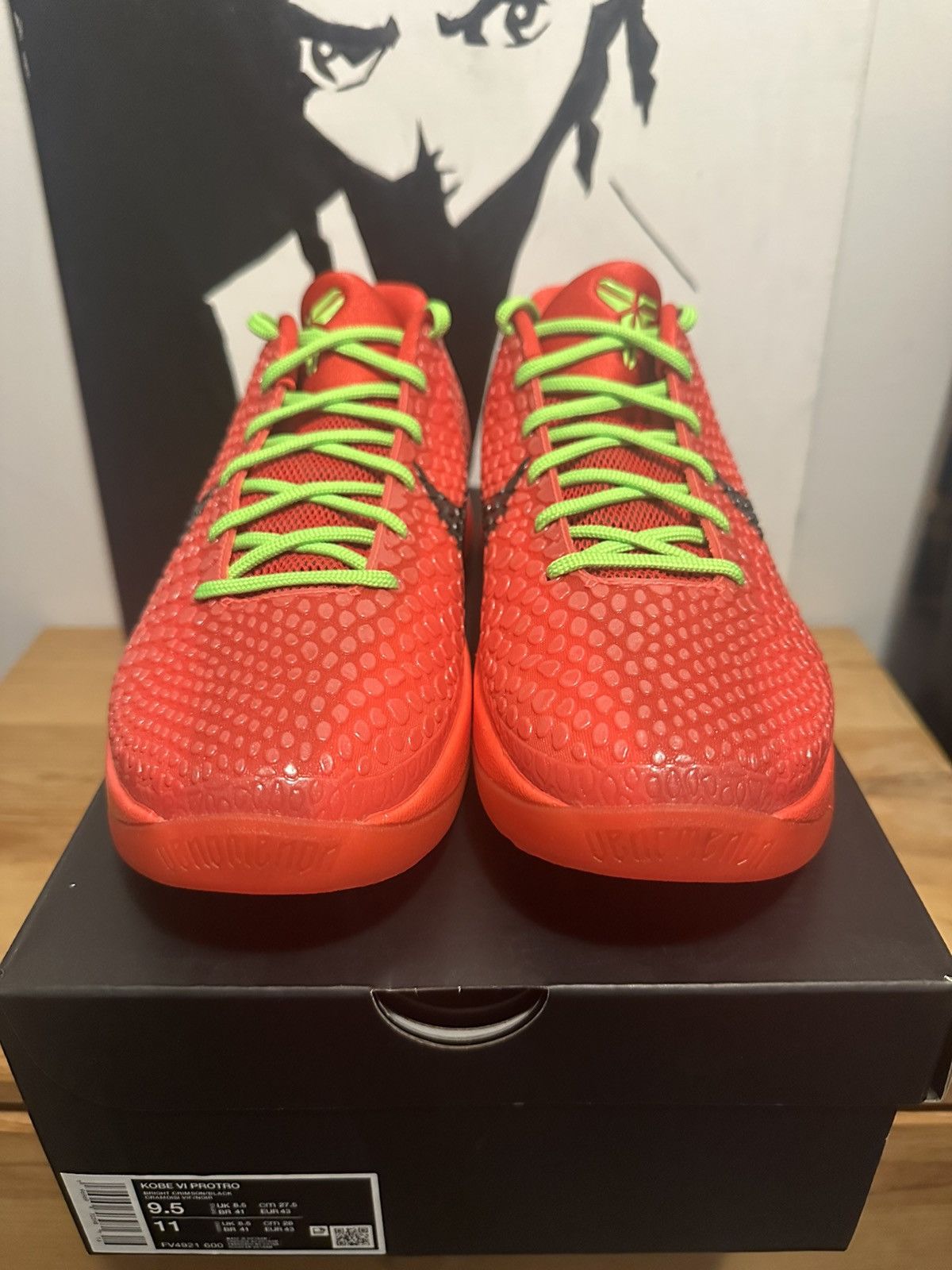 Nike Kobe 6 Protro Reverse Grinch Size US 9.5 / EU 42-43 - 4 Thumbnail
