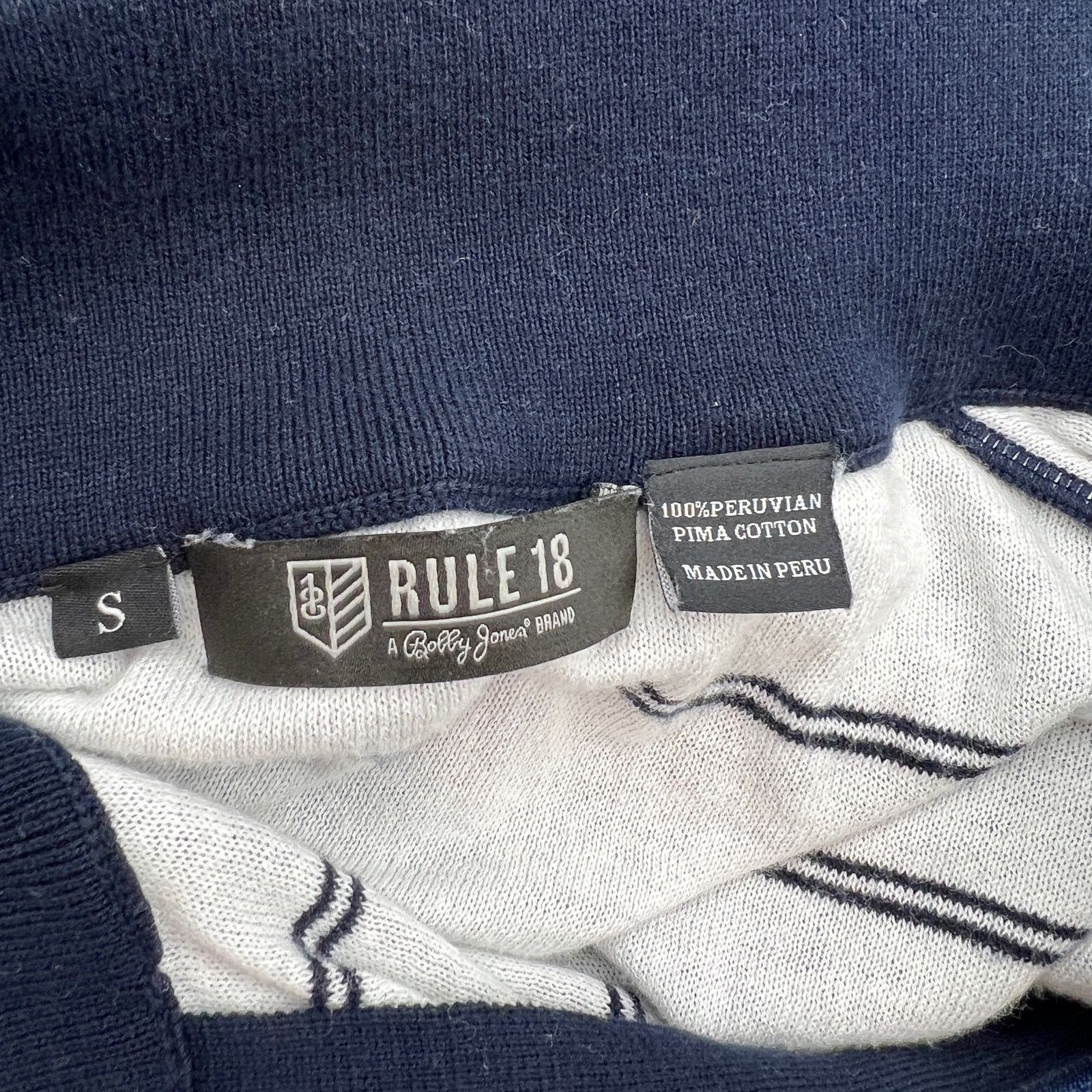 Bobby Jones Rule 18 Bobby Jones Pima Cotton Stripe Quarter Zip Pullover Size US S / EU 44-46 / 1 - 3 Thumbnail