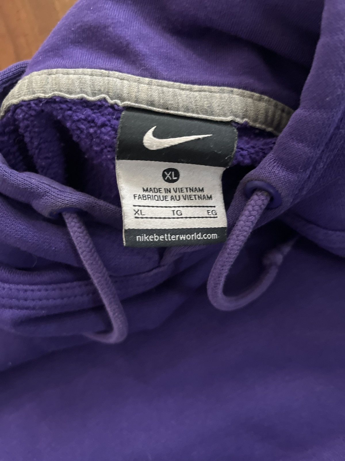 Nike × Vintage Nike Vintage Center Swoosh Hoodie (purple) size XL Size US XL / EU 56 / 4 - 5 Thumbnail