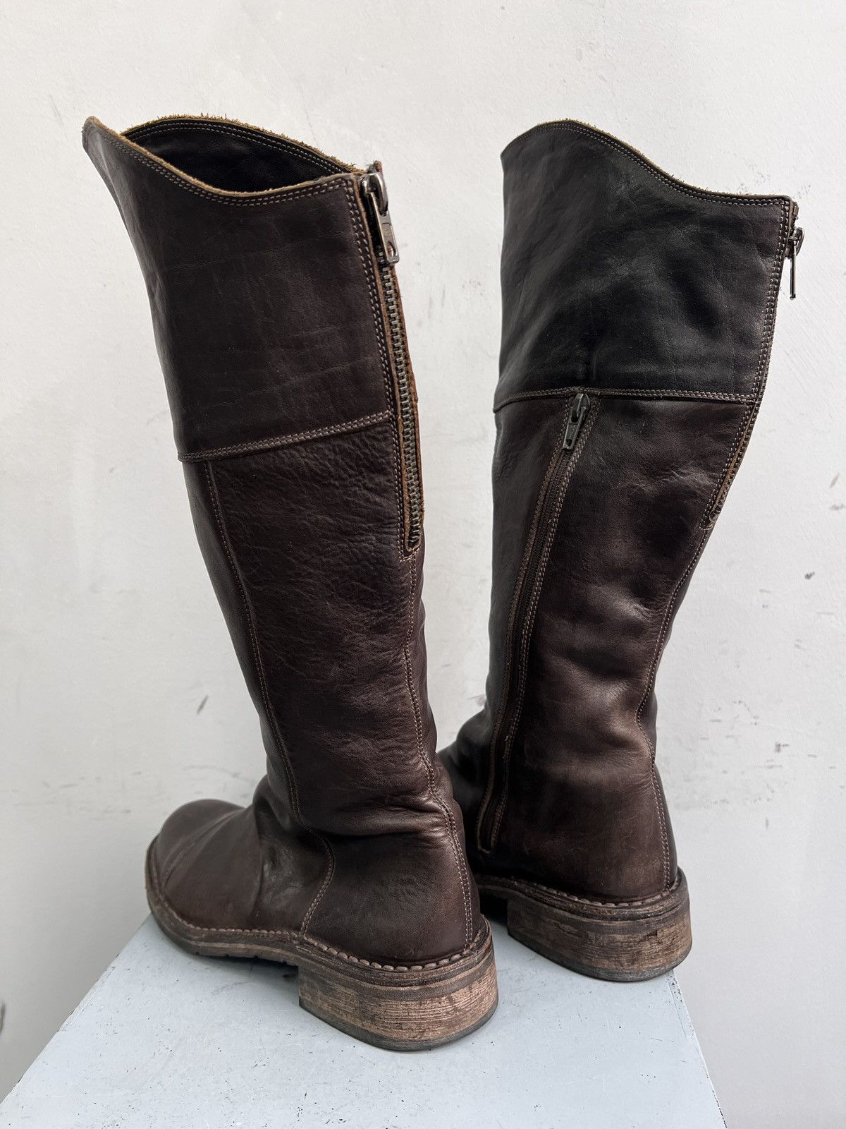 A.S.98 High long leather boots front zip Guidi style boots y2k Size US 8.5 / IT 38.5 - 7 Thumbnail