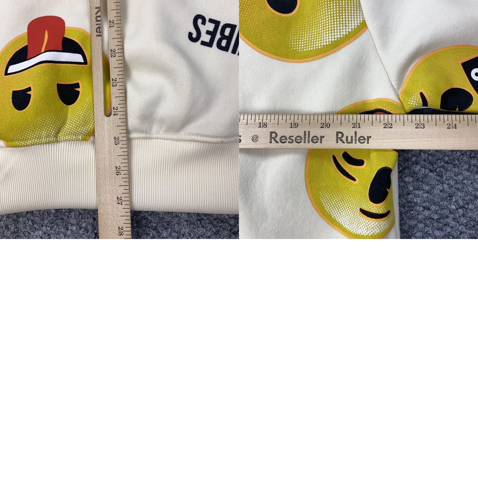 Southpole VINTAGE Southpole Hoodie Mens L Cream Good Vibes Emoji Devil Face Pullover Hooded Graphic Print Pockets 2K Size US L / EU 52-54 / 3 - 8 Thumbnail