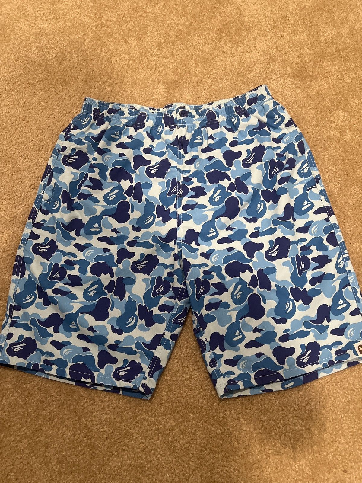 Bape Bape ABC Camo Beach Shorts Blue Size US 34 / EU 50 - 1 Thumbnail