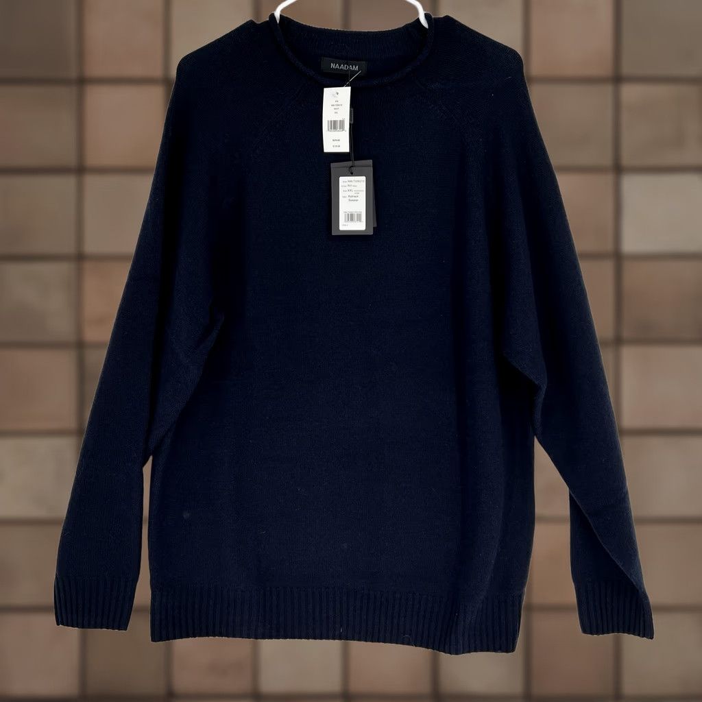 NAADAM Nadaam Men’s Lightweight Cashmere Wool Roll Neck Sweater 2XL Navy Blue Size US XXL / EU 58 / 5 - 1 Thumbnail