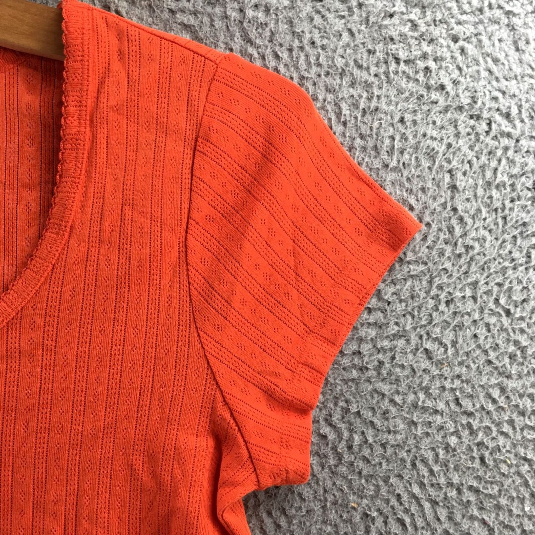 Old Navy Old Navy Tee Top Womens XL Orange Short Sleeve Scoop Neck Knit Stretch Size XL / US 12-14 / IT 48-50 - 4 Thumbnail