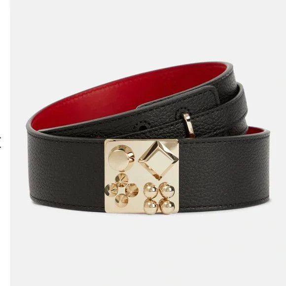 Christian Louboutin o1s1wg110325 CARASKY CLASP BELT in Black & Gold Size ONE SIZE - 1 Thumbnail