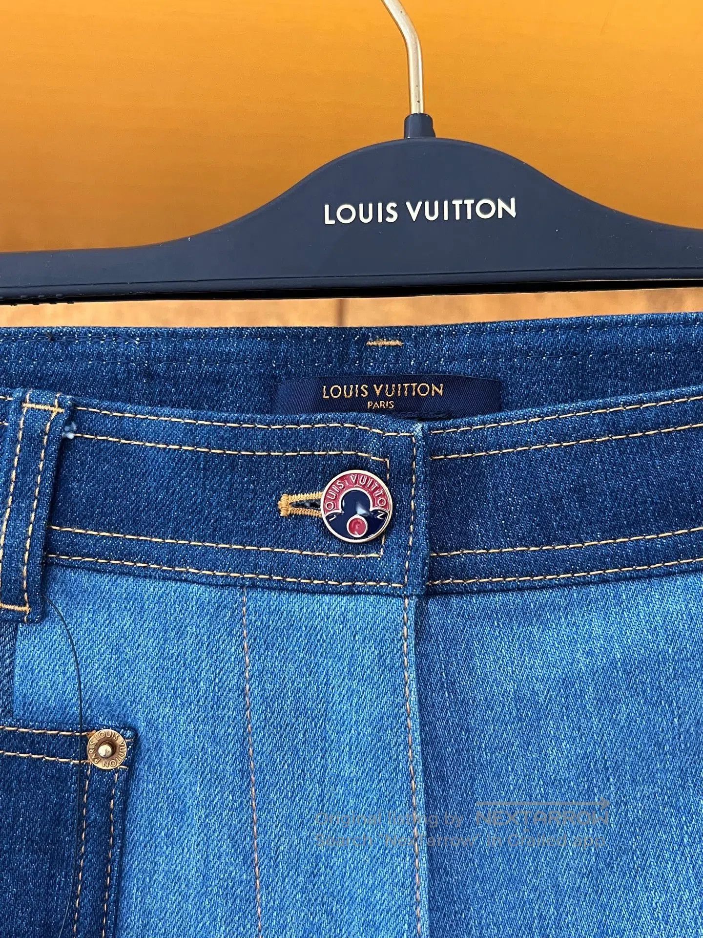 Louis Vuitton Louis Vuitton Color-Block Pocket Denim Jeans| Size 35" - 3 Thumbnail