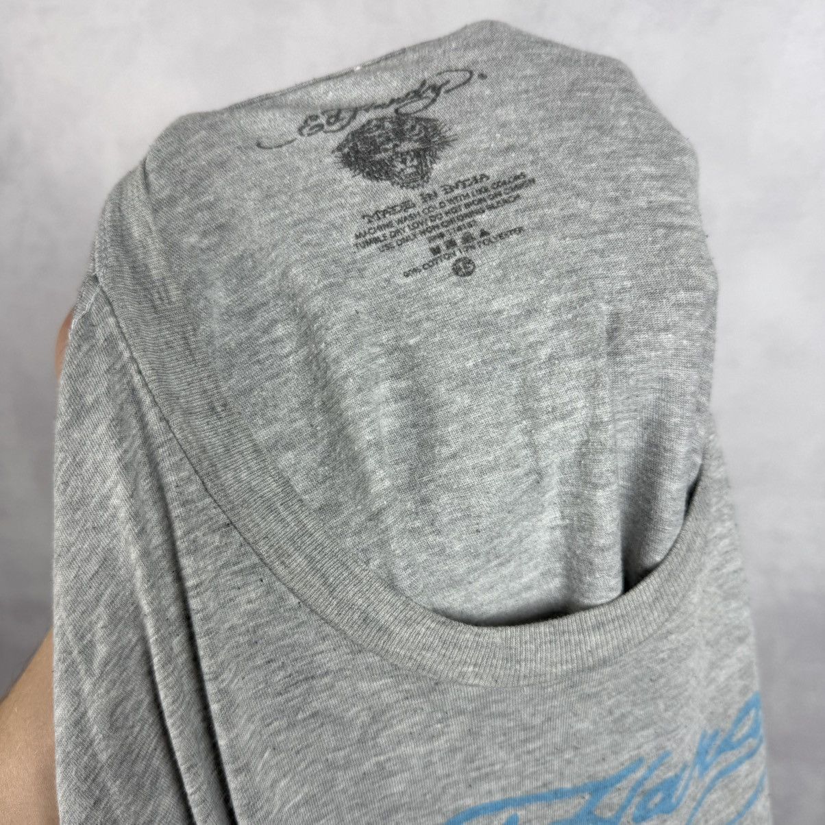 Christian Audigier × Ed Hardy × Vintage Vintage Ed Hardy By Christian Audigier Skull Eagle T-Shirt Size US L / EU 52-54 / 3 - 23 Thumbnail