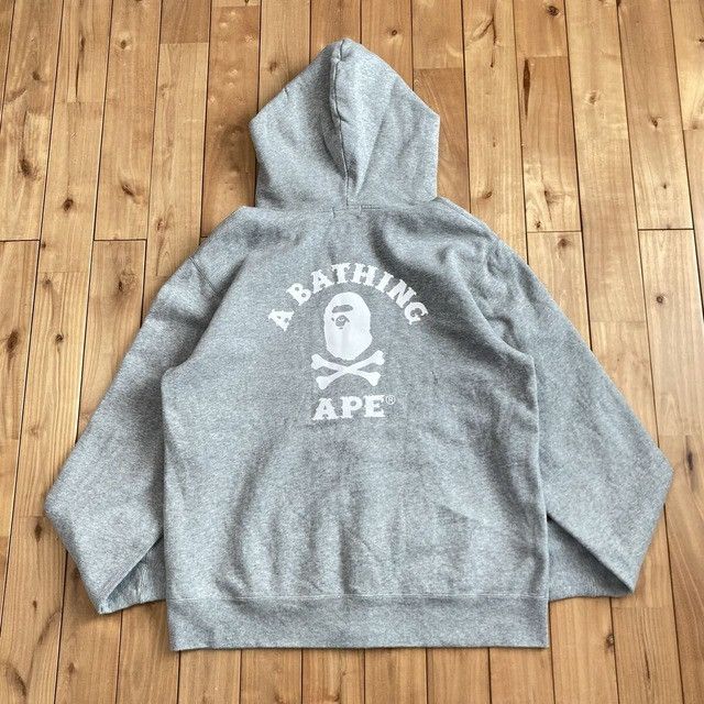 Bape ☠️Pirate Store☠️ BAPE SKULL BONE College Logo Zip Hoodie APE Size US XL / EU 56 / 4 - 3 Thumbnail