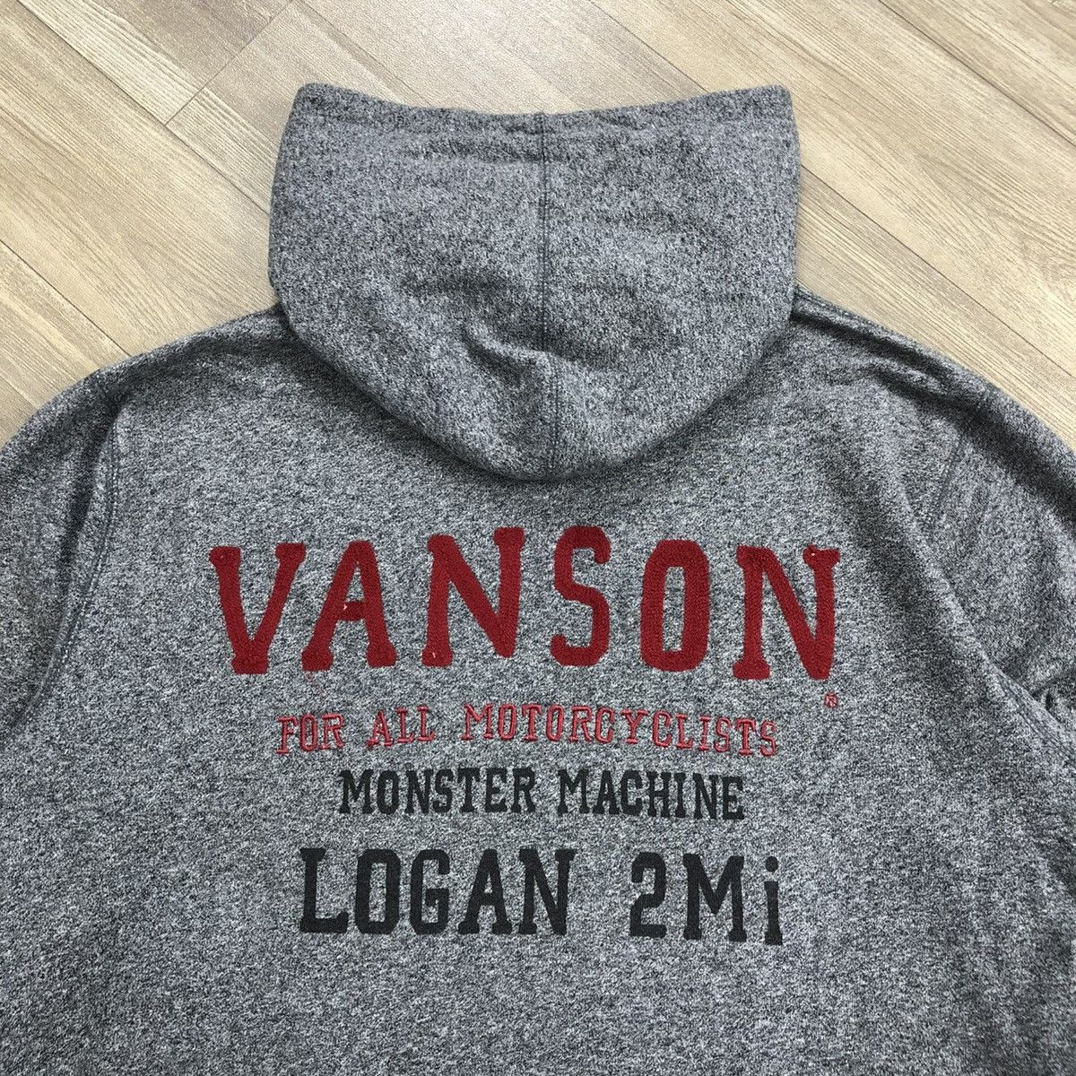 Vanson Leathers 2000s Vanson Leather Spellout Motorcycle Pullover Hoodie Size US L / EU 52-54 / 3 - 14 Thumbnail