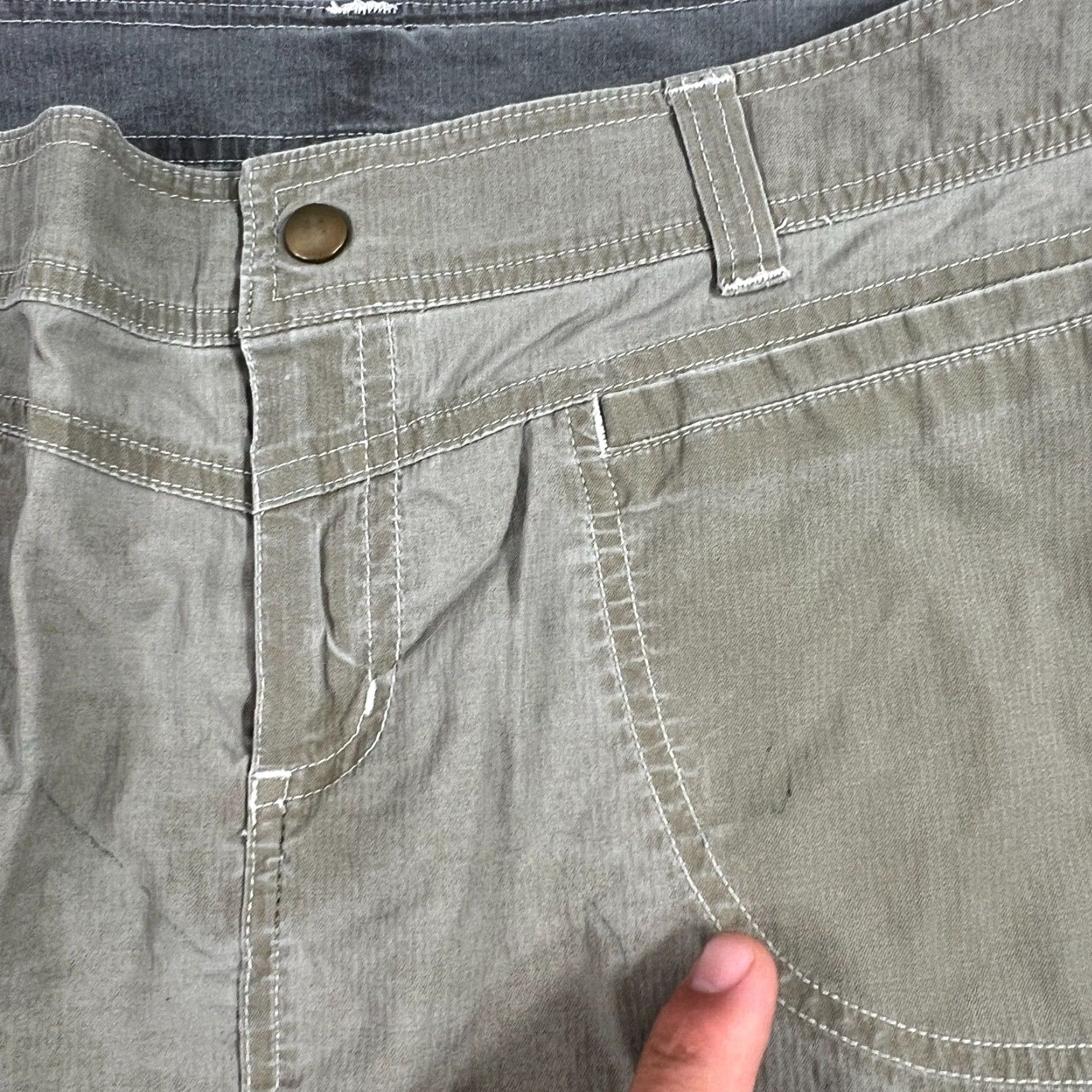 Vintage Kuhl Women's Skirt 12 Short A-Line Casual Pockets Cotton Nylon Spandex Gray Modern Outdoor Summer Size 34" / US 12 / IT 48 - 2 Thumbnail
