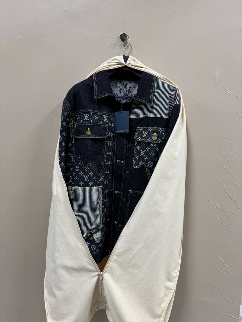 Louis Vuitton Louis Vuitton Nigo Deconstructed Paneled Denim Jacket Size US L / EU 52-54 / 3 - 1 Thumbnail