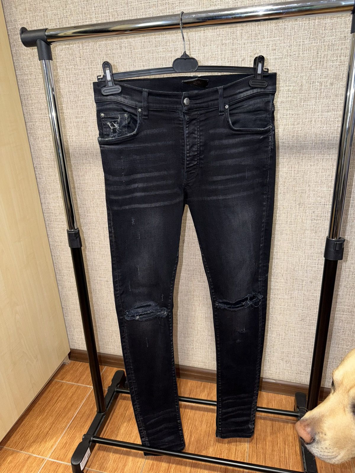 Amiri AMIRI SLASH SLIM JEANS IN AGED BLACK Size US 32 / EU 48 - 3 Thumbnail