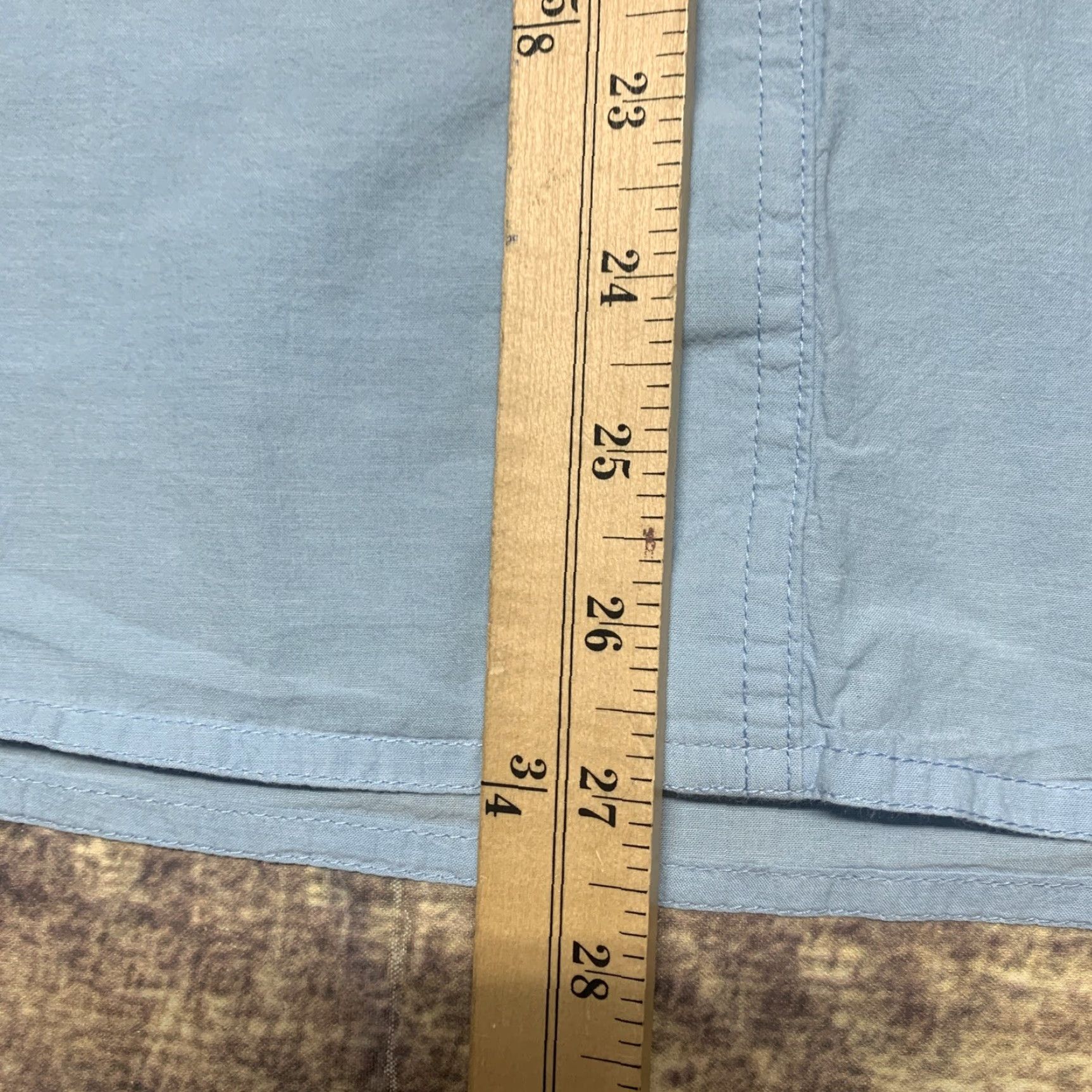Vintage Columbia Mens Button-Down Short Sleeve Shirt L Blue Solid Cotton Regular Size Large Size US 33 - 7 Thumbnail