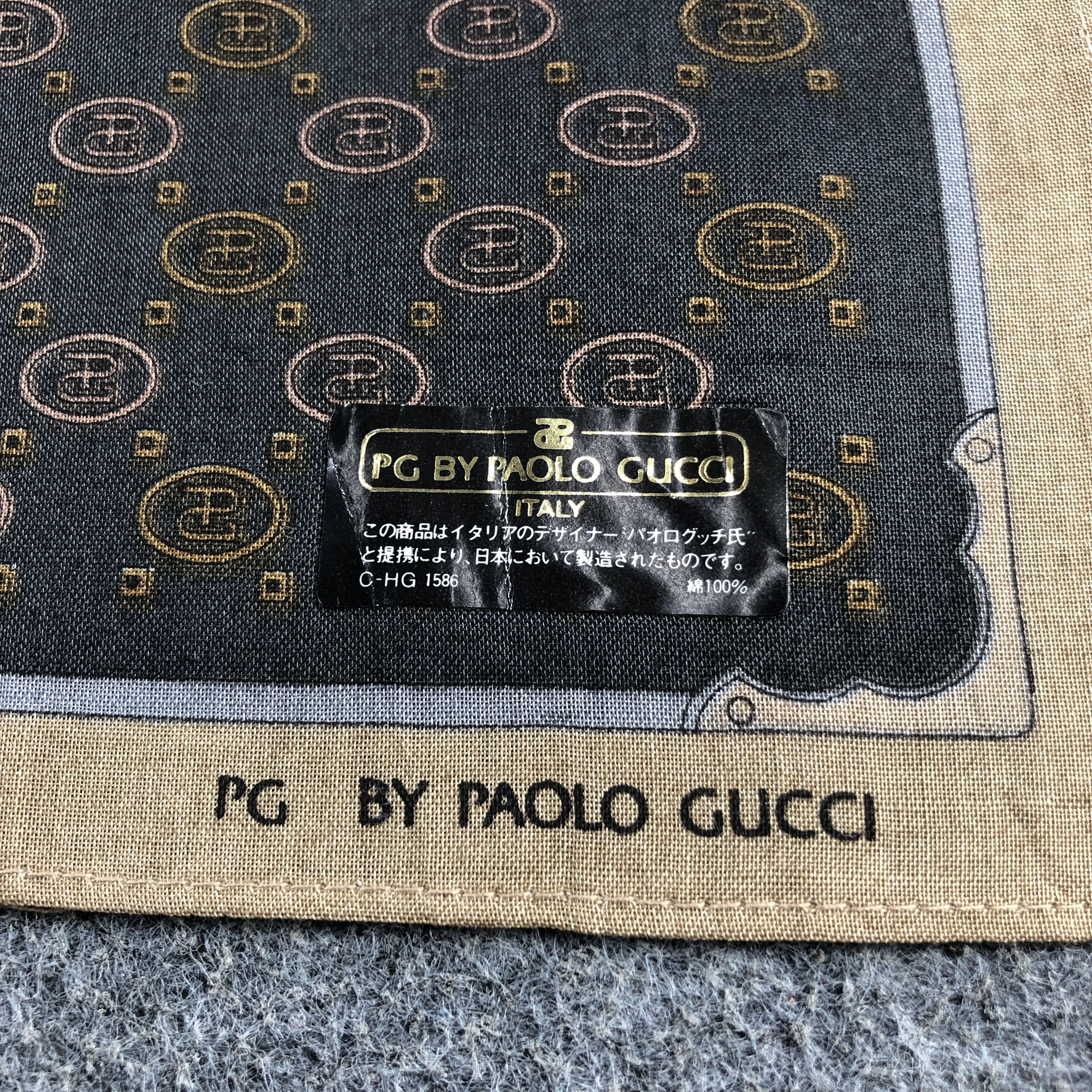 Paolo Gucci × Vintage PG by Paolo Gucci Handkerchief Neckerchief Bandana H2737 Size ONE SIZE - 4 Thumbnail