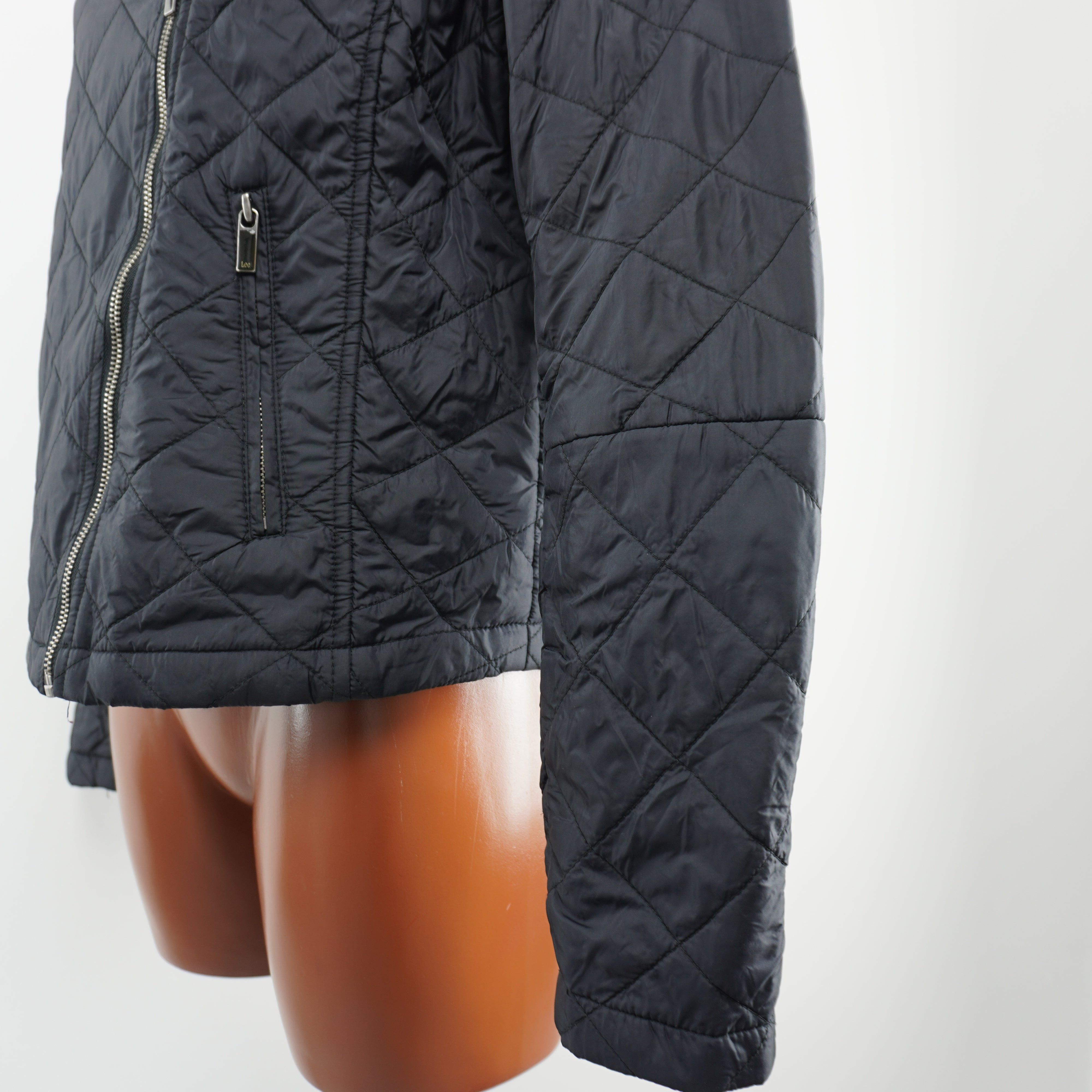 Lee Used Women's Lee Black Bomber Jacket Size L / US 10 / IT 46 - 13 Thumbnail