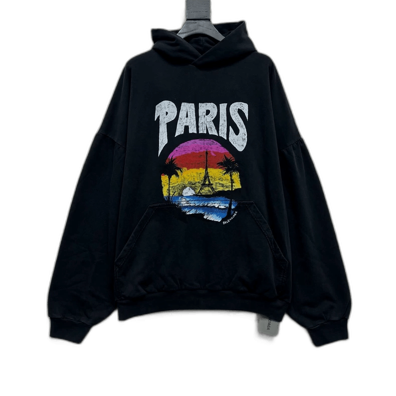 Balenciaga Balenciaga Paris Tropical Hoodie Size US M / EU 48-50 / 2 - 1 Thumbnail