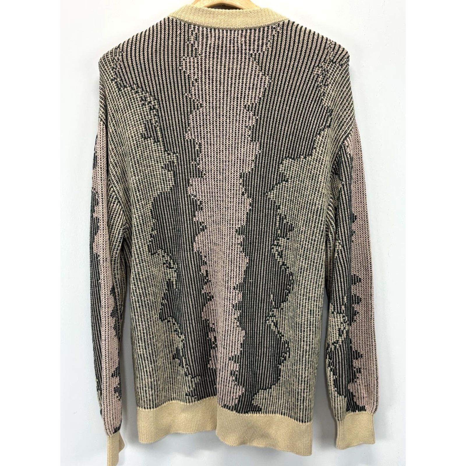 Zara Zara Jacquard Knit Cardigan Sweater Men’s L Oversized Full Button Grandpa Indie Grunge Multicolor Knit Cotton Blend Regular Men Size US L / EU 52-54 / 3 - 3 Thumbnail
