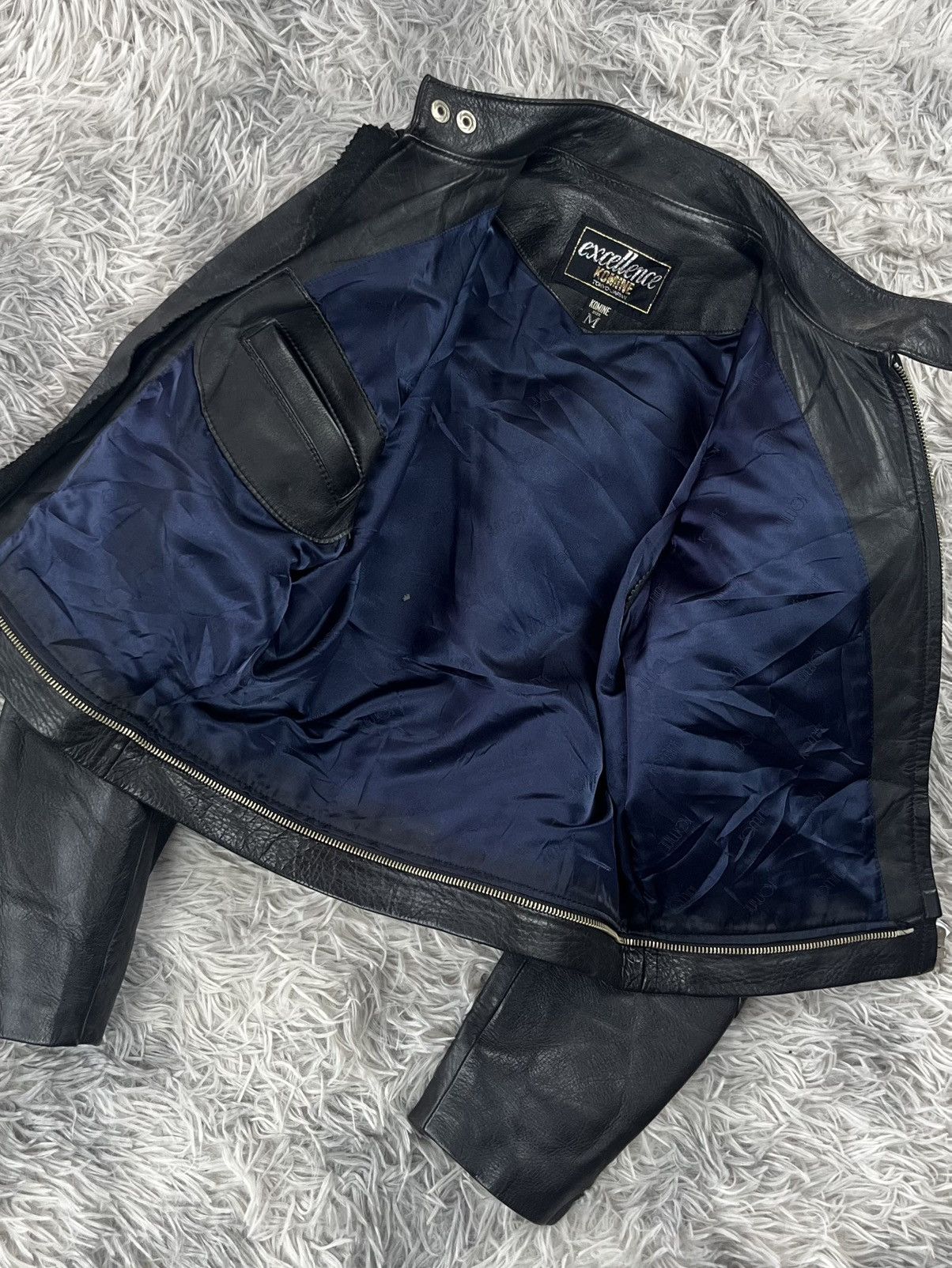 Japanese Brand Vintage Excellence komine Leather Jacket Size M / US 6-8 / IT 42-44 - 6 Thumbnail