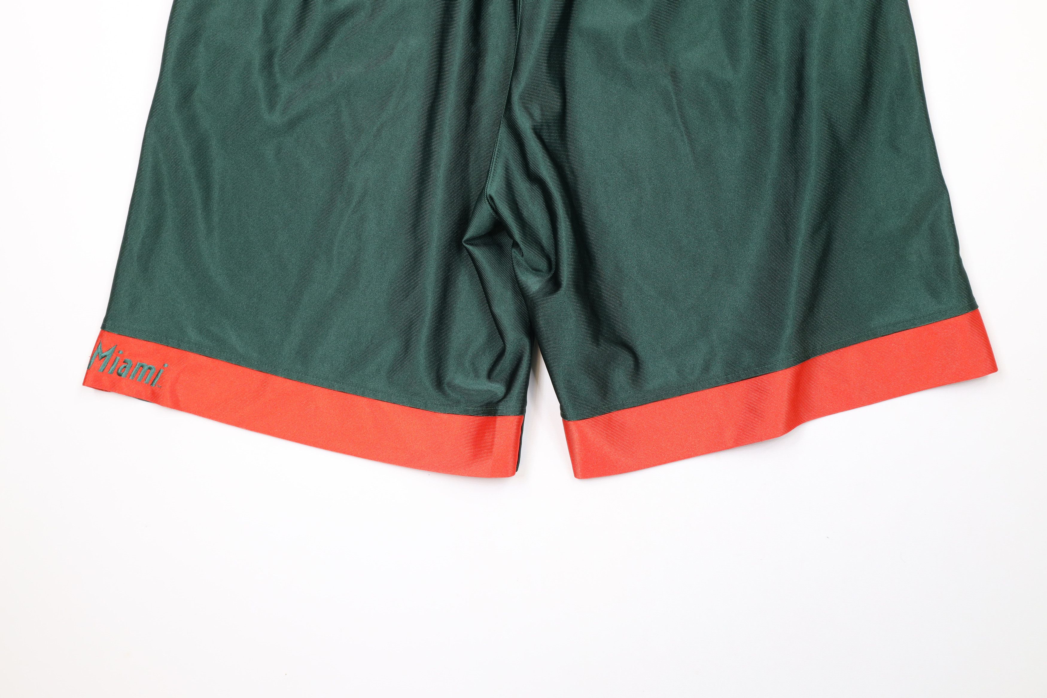 Nike × Vintage Vintage Nike Swoosh University of Miami Basketball Shorts Size US 34 / EU 50 - 13 Thumbnail