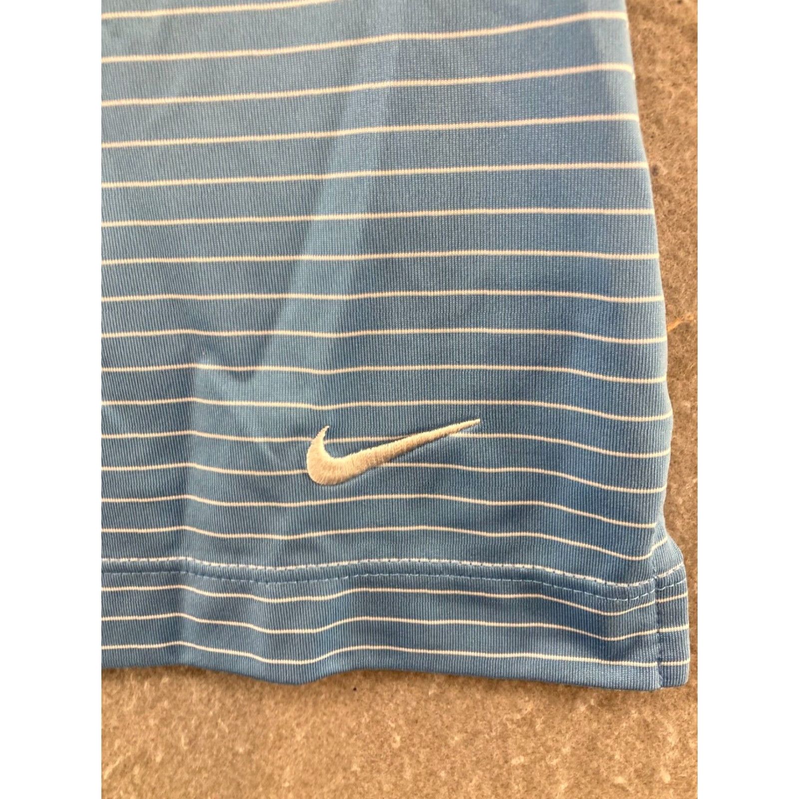 Nike Nike Golf Polo Shirt Mens Large Blue Stripe DriFit Honey Badger Cup 2015 Size US L / EU 52-54 / 3 - 4 Thumbnail