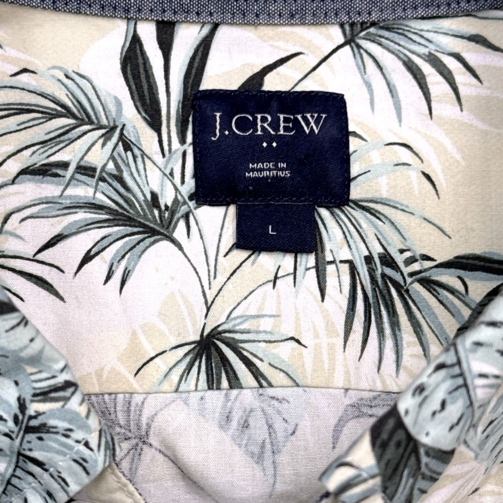 J.Crew J Crew Hawaiian Shirt Mens Large Tan Yellow Button Up Size US L / EU 52-54 / 3 - 4 Thumbnail