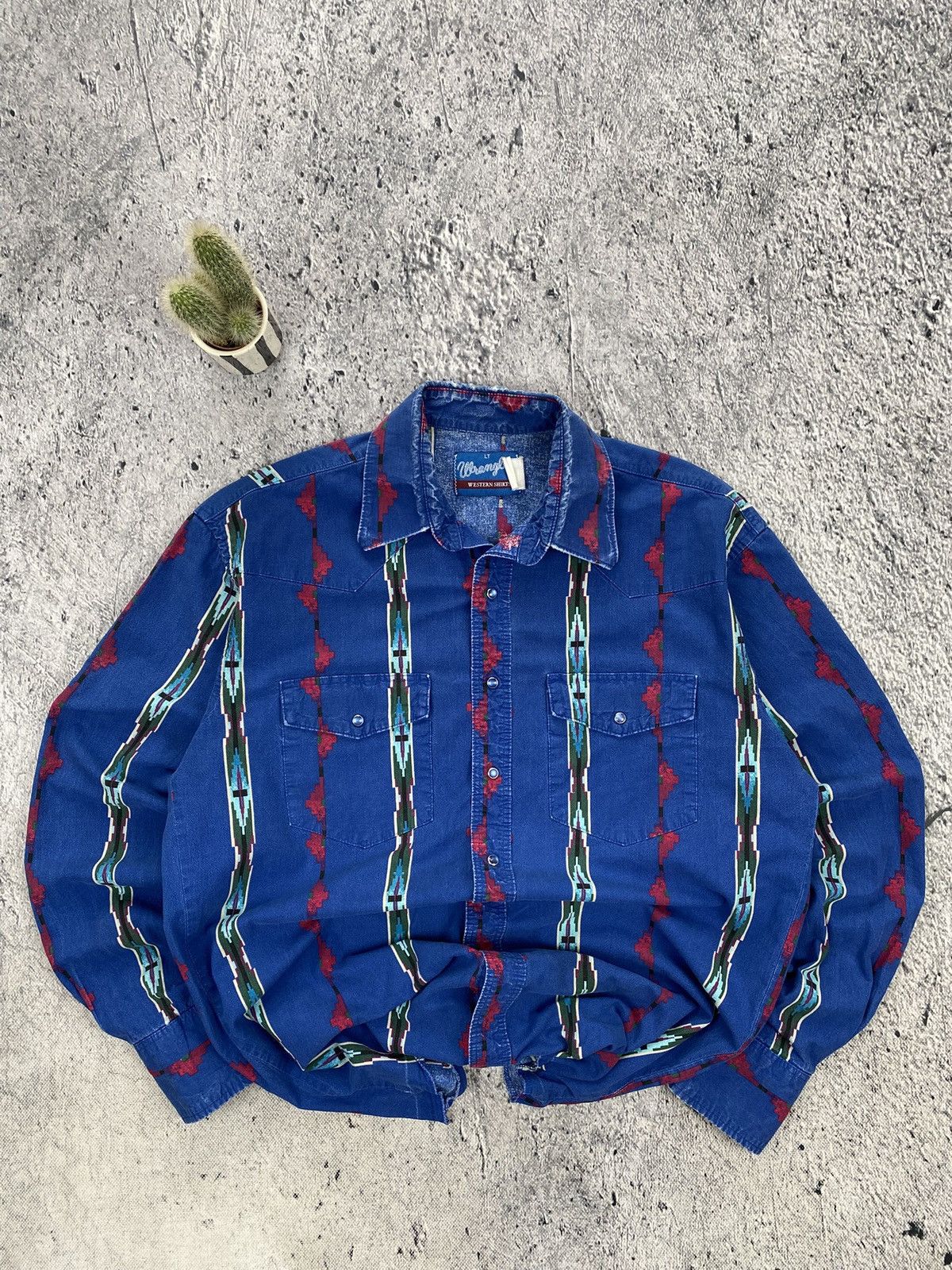 Wrangler Vintage 90’ Wrangler Western Shirt USA Streetwear Size US L / EU 52-54 / 3 - 2 Thumbnail