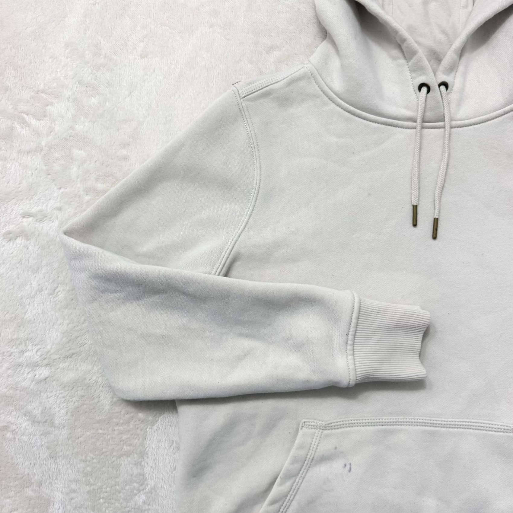 Carhartt VINTAGE Carhartt Sweater Hoodie Womens Medium White Relaxed Logo Sleeve Fleece Pullover Size M / US 6-8 / IT 42-44 - 5 Thumbnail