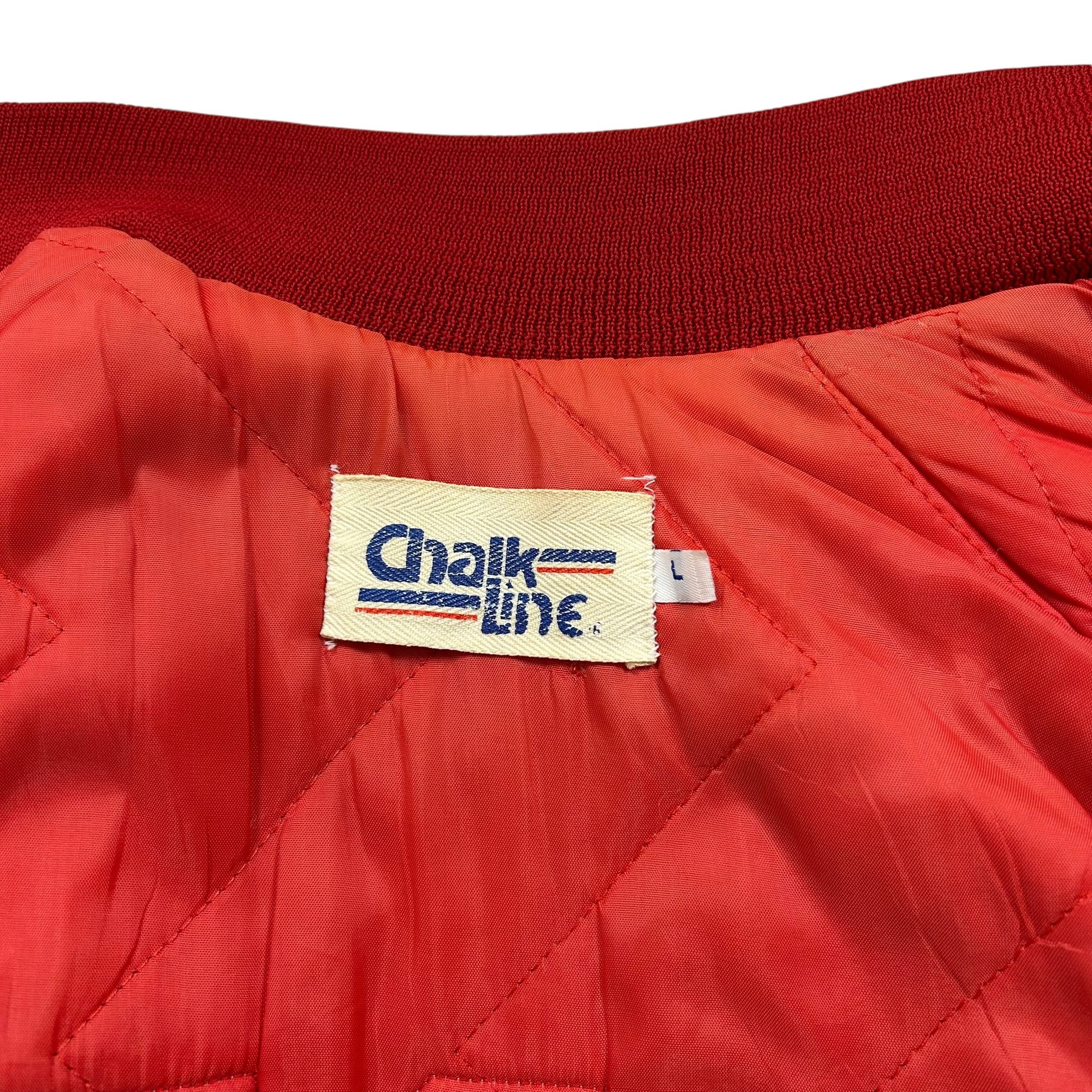 NFL VTG SAN FRANCISCO 49ERS CHALK LINE SATIN JACKET SPELL OUT Size US L / EU 52-54 / 3 - 3 Thumbnail