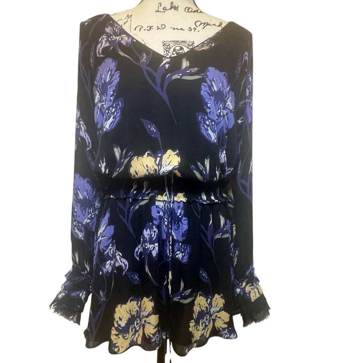 Ramy Brook RAMY BROOK MINI DRESS MILENE SILK FLORAL RUFFLE SMOCKE SZ S Size S / US 4 / IT 40 - 7 Thumbnail