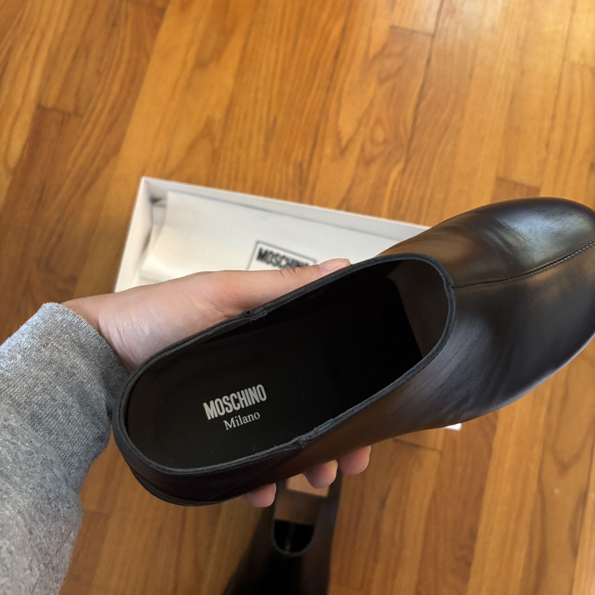 Moschino Black Cobbler Calf Shootie Size US 11 / EU 44 - 5 Thumbnail