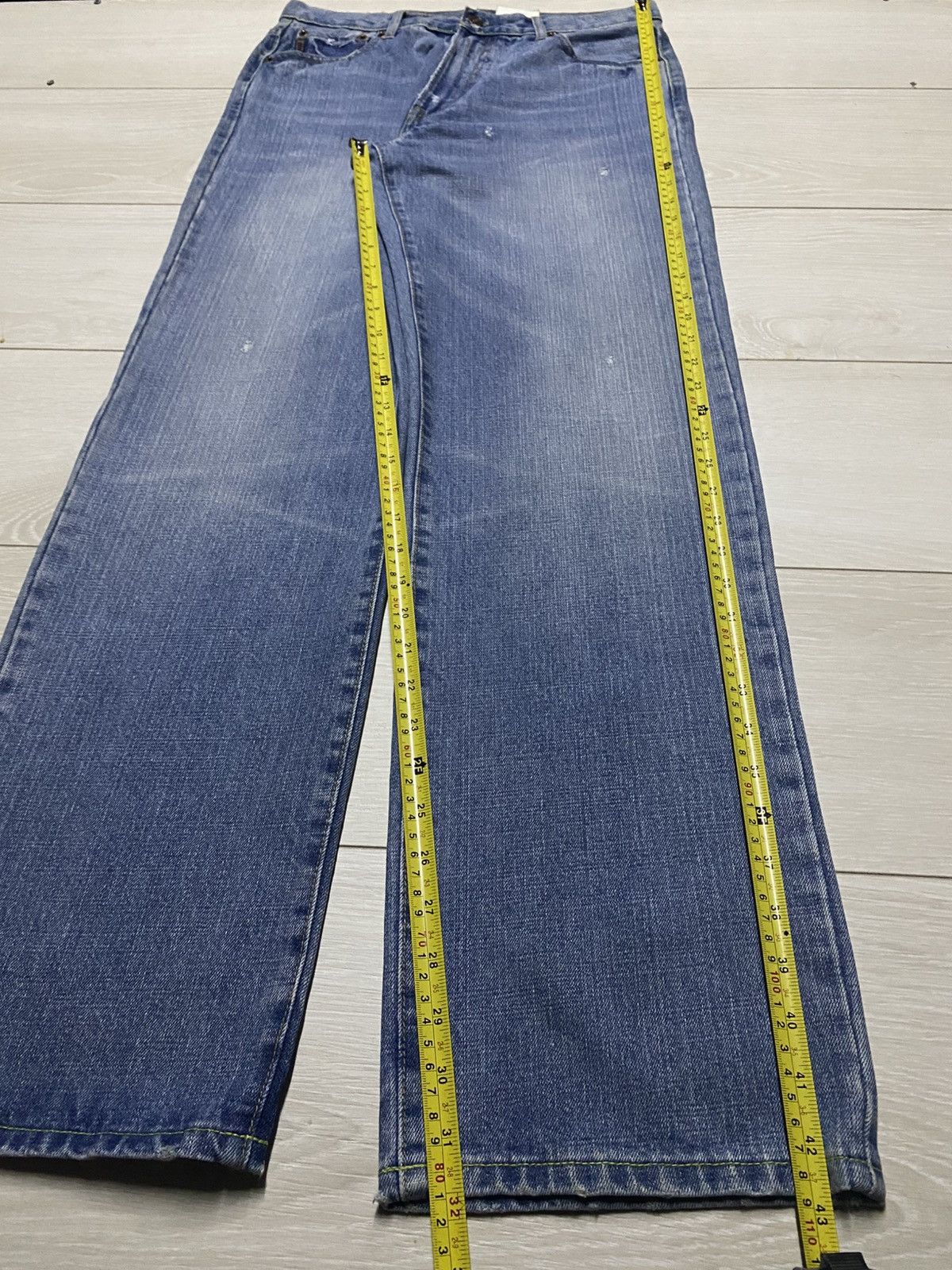 Abercrombie & Fitch Vintage Ambercrombie & Fitch Blue Wash Distressed Loose Jean Size US 31 - 14 Thumbnail
