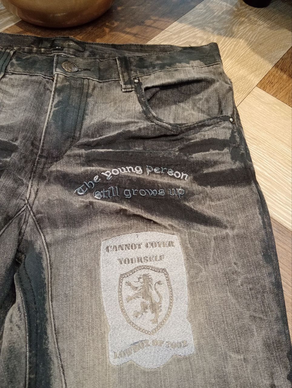 LOWBOX JAPANESE LOWBOX DISTRESSED LOOK FLARED PANTS - SIZE 84 Size US 32 / EU 48 - 6 Thumbnail